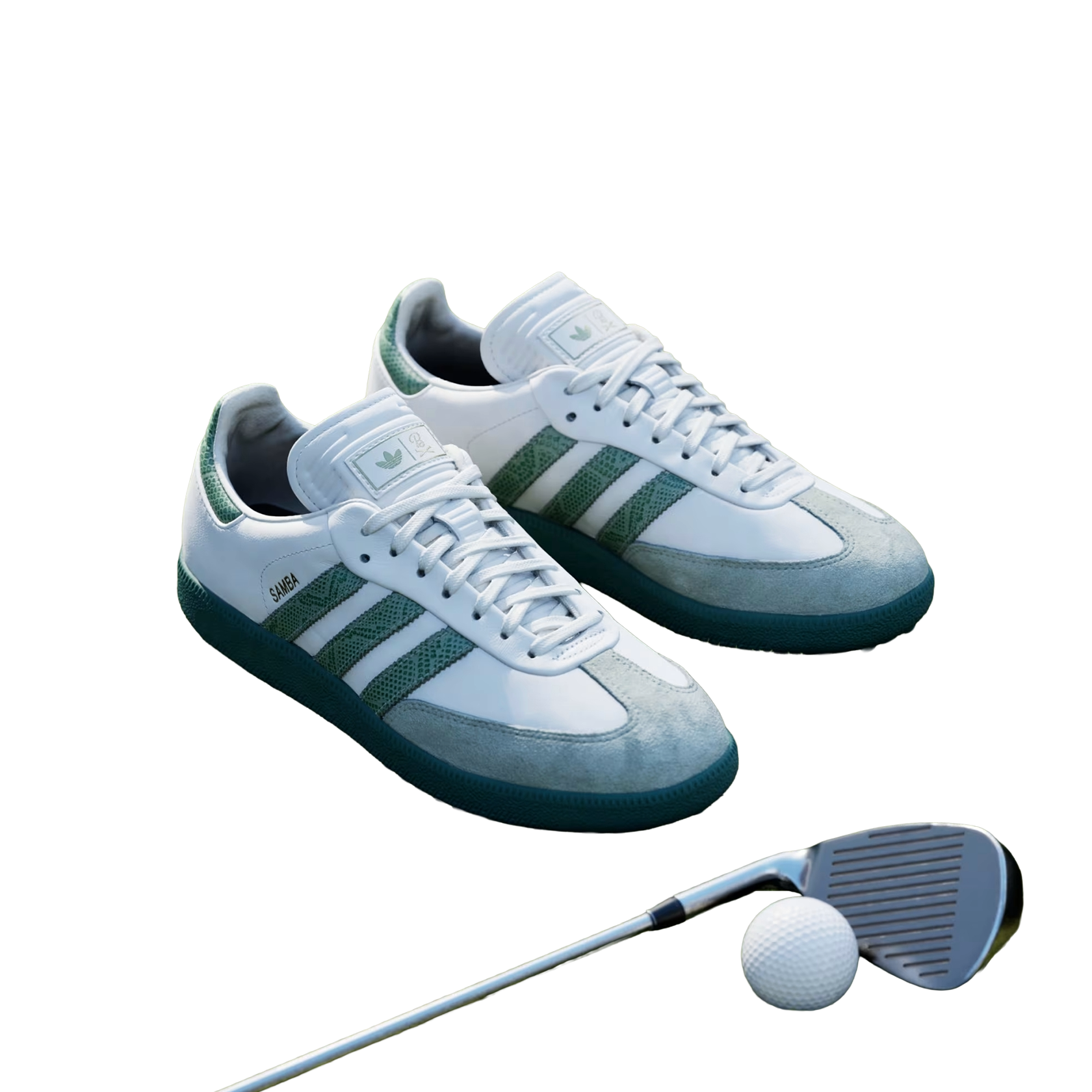 adidas Samba Spikeless Golf Barstool White Collegiate Green Side KJ1954