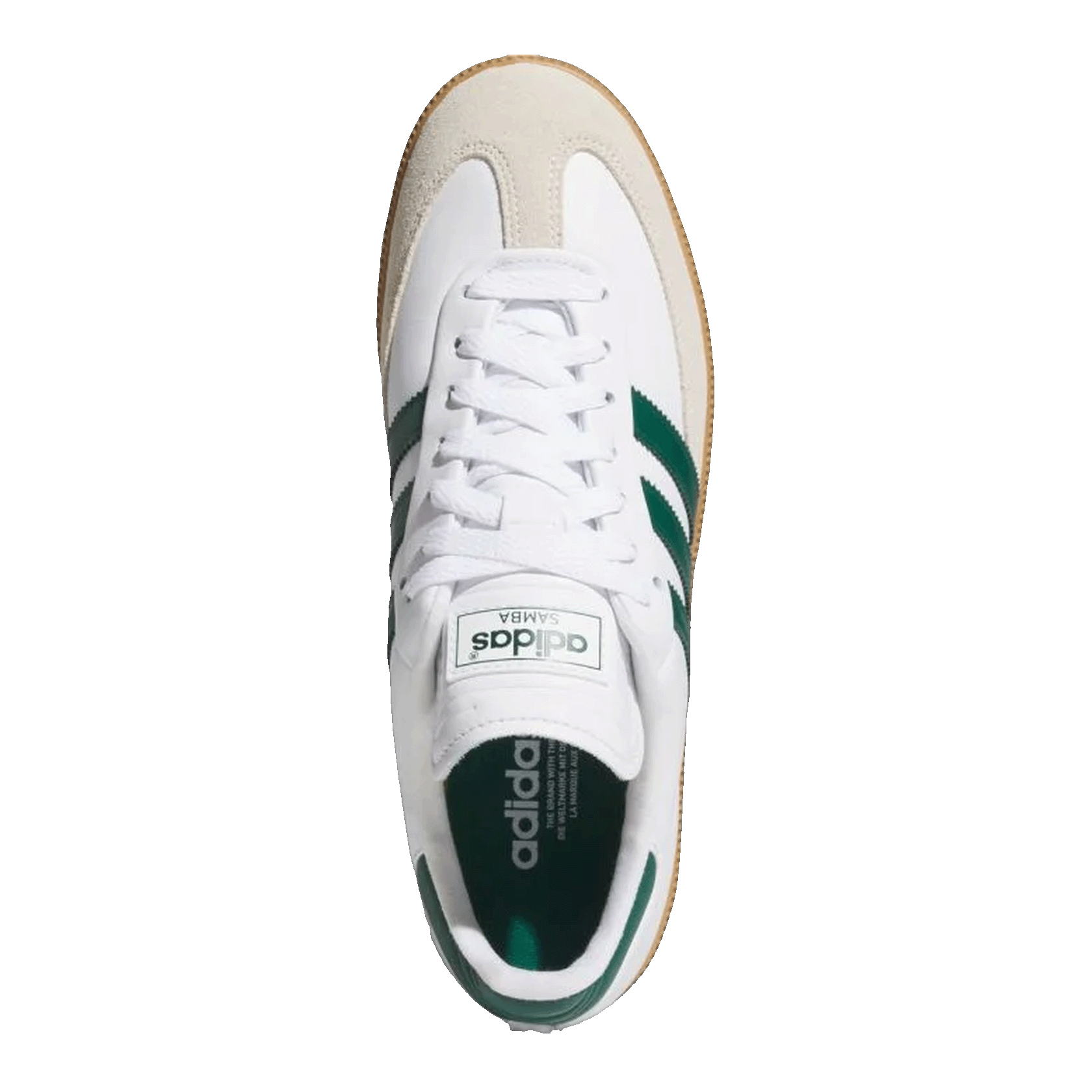 adidas Samba Spikeless Golf Cloud White Collegiate Green Gum Oben JH6151