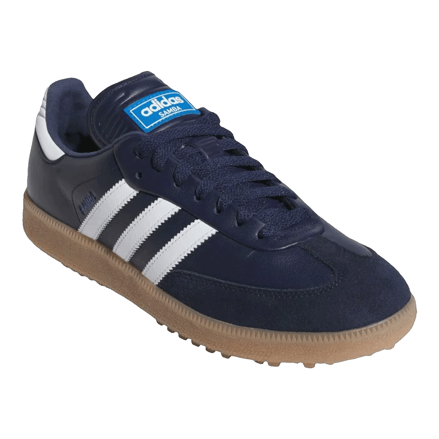 adidas Samba Spikeless Golf Night Indigo Cloud White Blue Bird Side JP8544