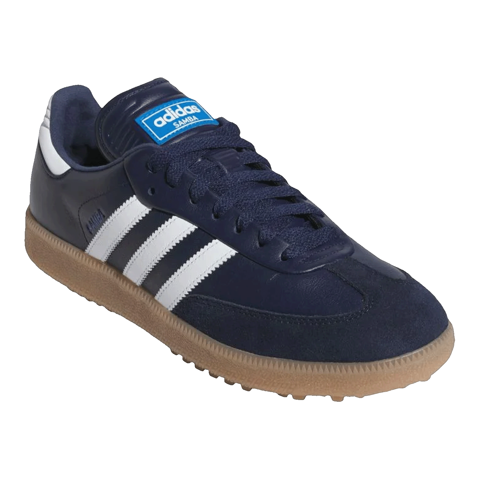 adidas Samba Spikeless Golf Night Indigo Cloud White Blue Bird Side JP8544
