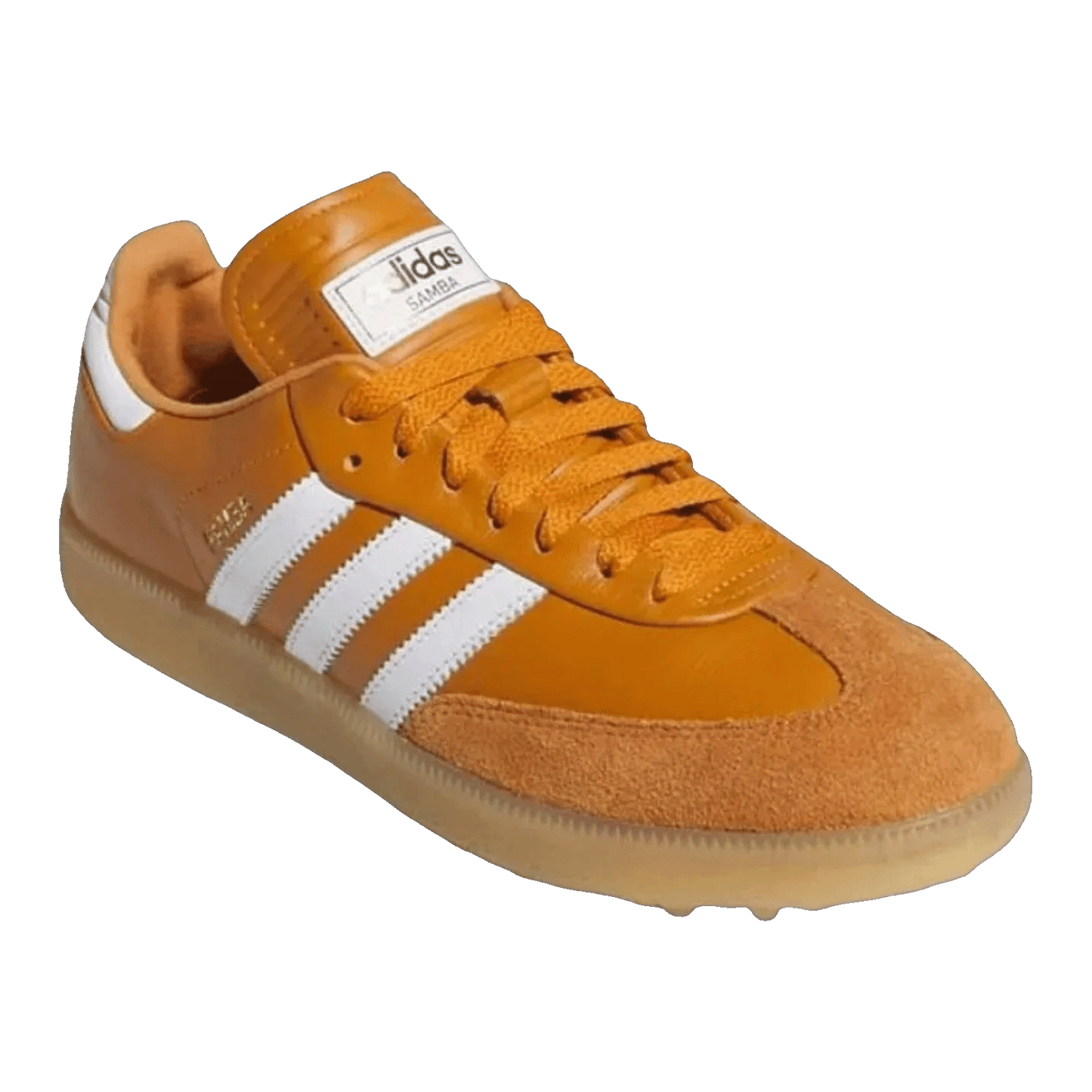 adidas Samba Spikeless Golf Rustic Orange White Gum Side JR4466