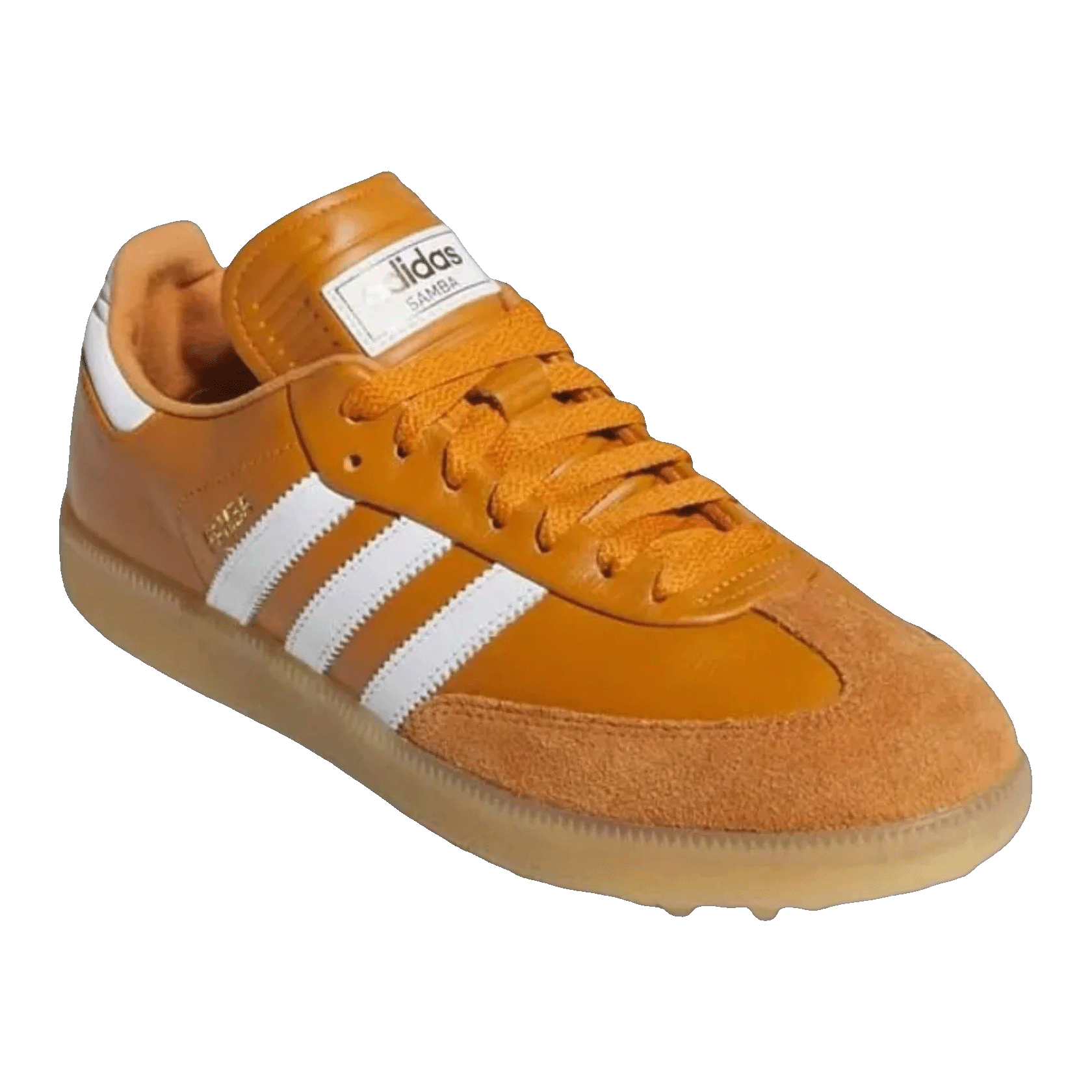 adidas Samba Spikeless Golf Rustic Orange White Gum Side JR4466