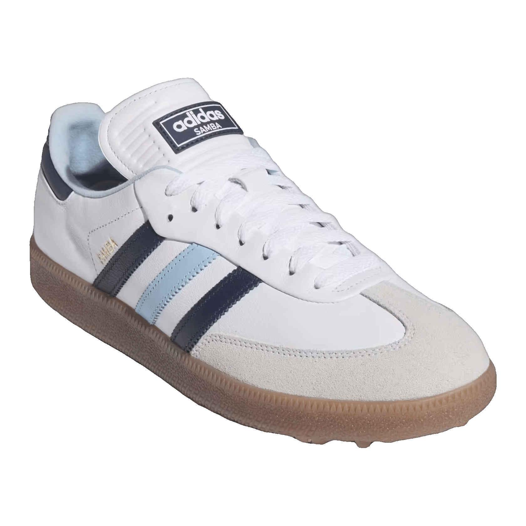adidas Samba Spikeless Golf White Night Indigo Clear Sky Side JP8650