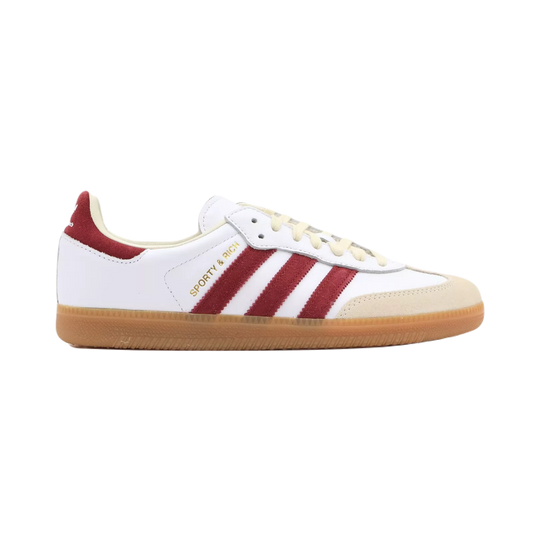 adidas Samba Sporty & Rich White Collegiate Burgundy