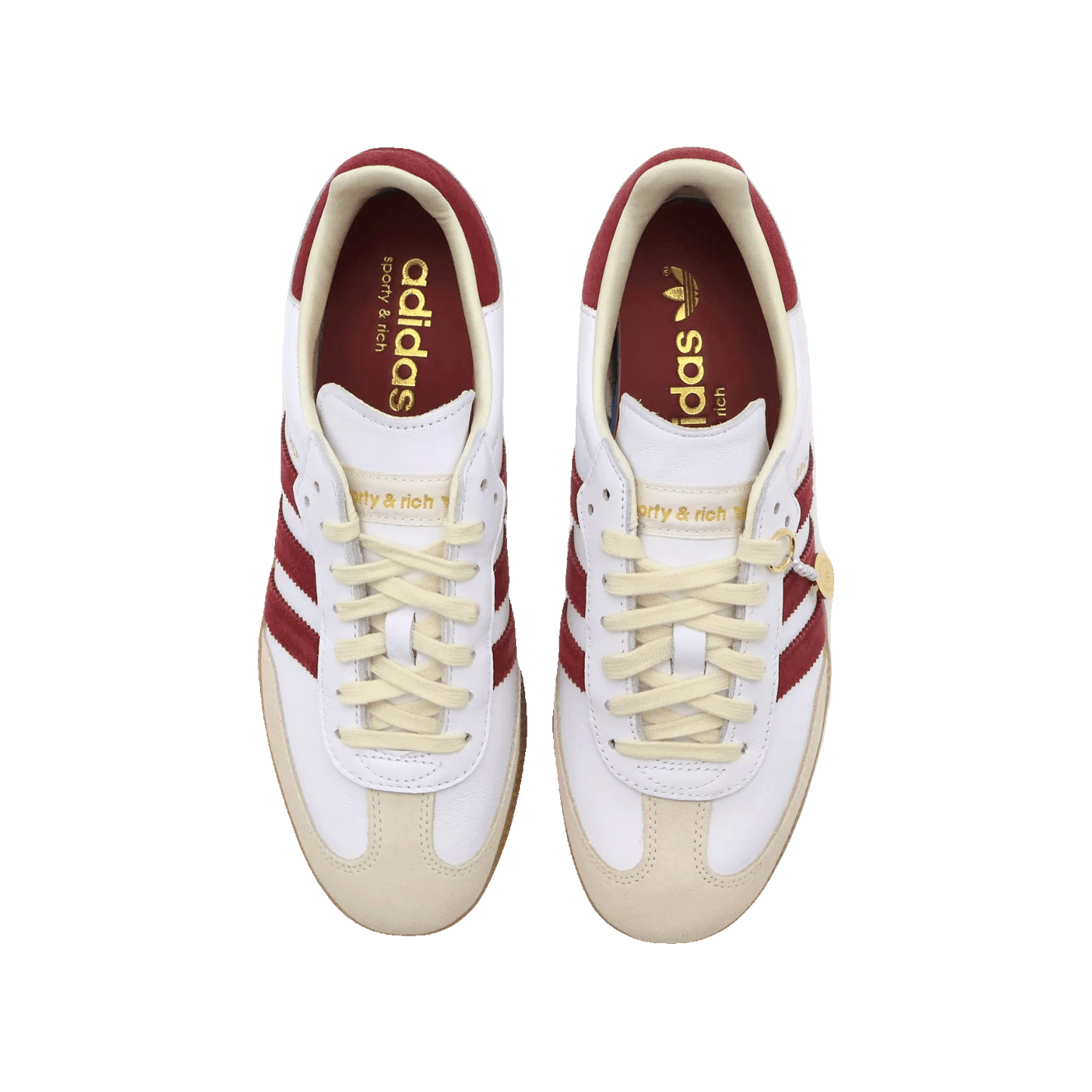 adidas Samba Sporty & Rich White Collegiate Burgundy Oben