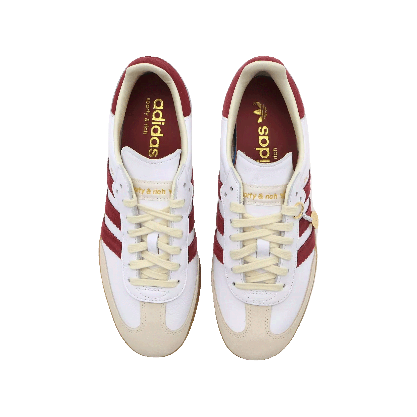 adidas Samba Sporty & Rich White Collegiate Burgundy Oben