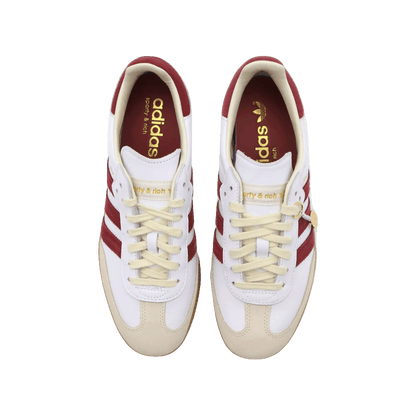 adidas Samba Sporty & Rich White Collegiate Burgundy Oben