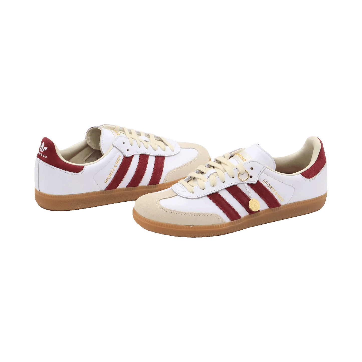 adidas Samba Sporty & Rich White Collegiate Burgundy Side