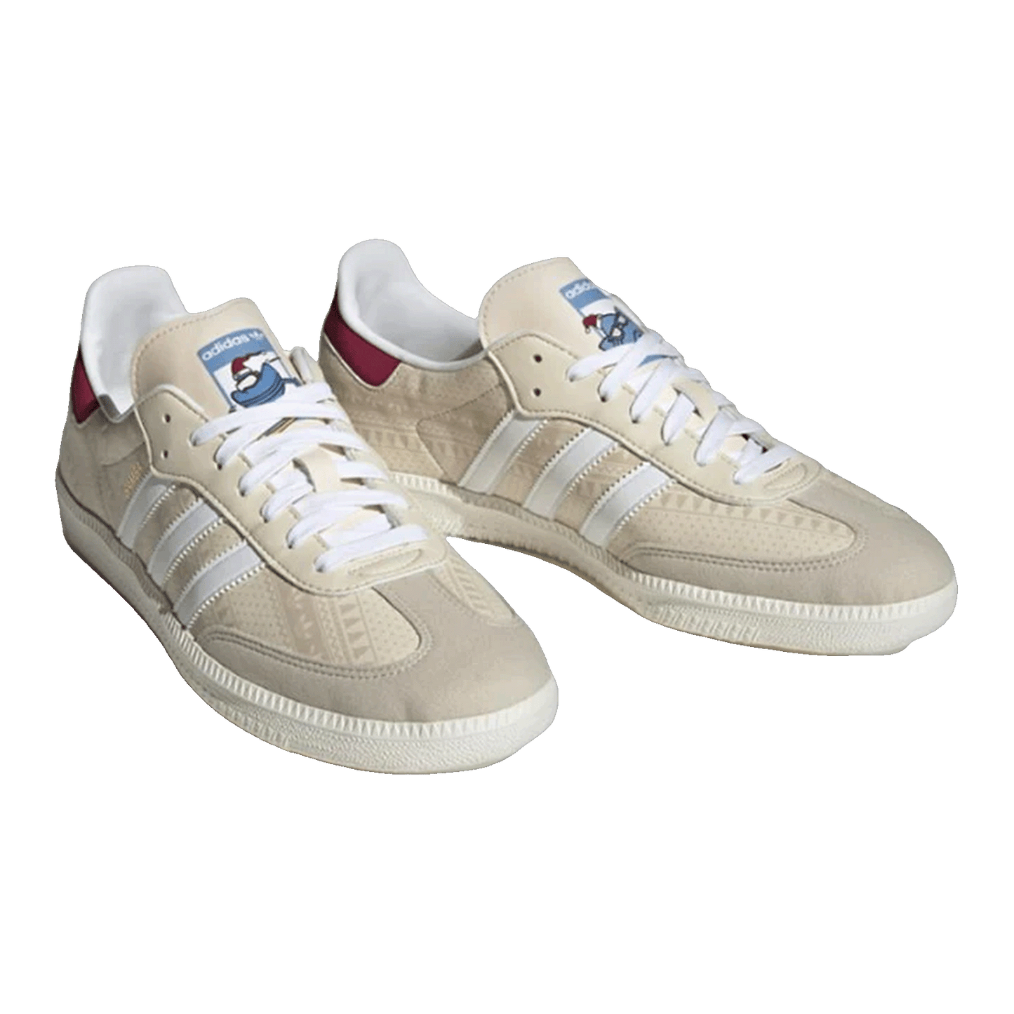 adidas Samba Wonder White Legacy Burgundy Side ID4198