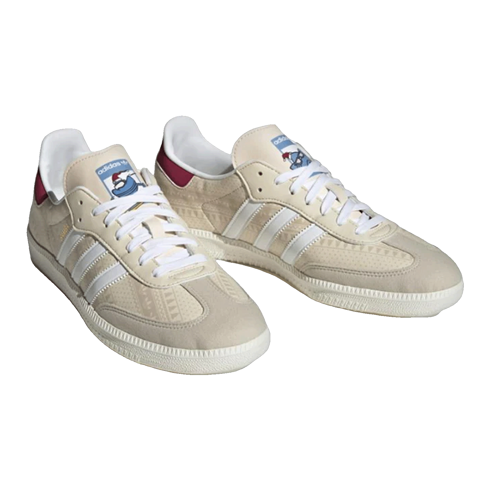 adidas Samba Wonder White Legacy Burgundy Side ID4198