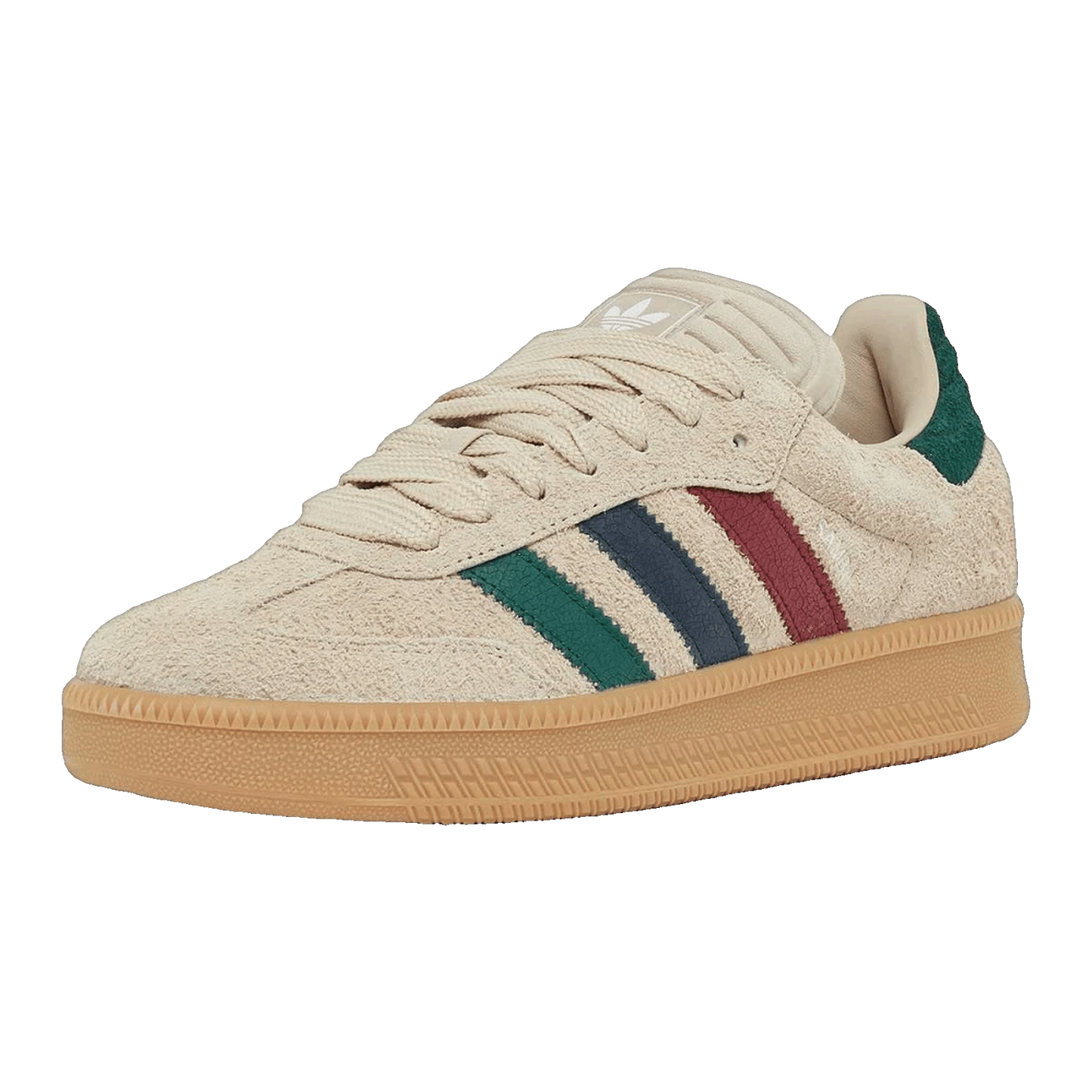adidas Samba XLG Beige Green Burgundy Side JQ3067
