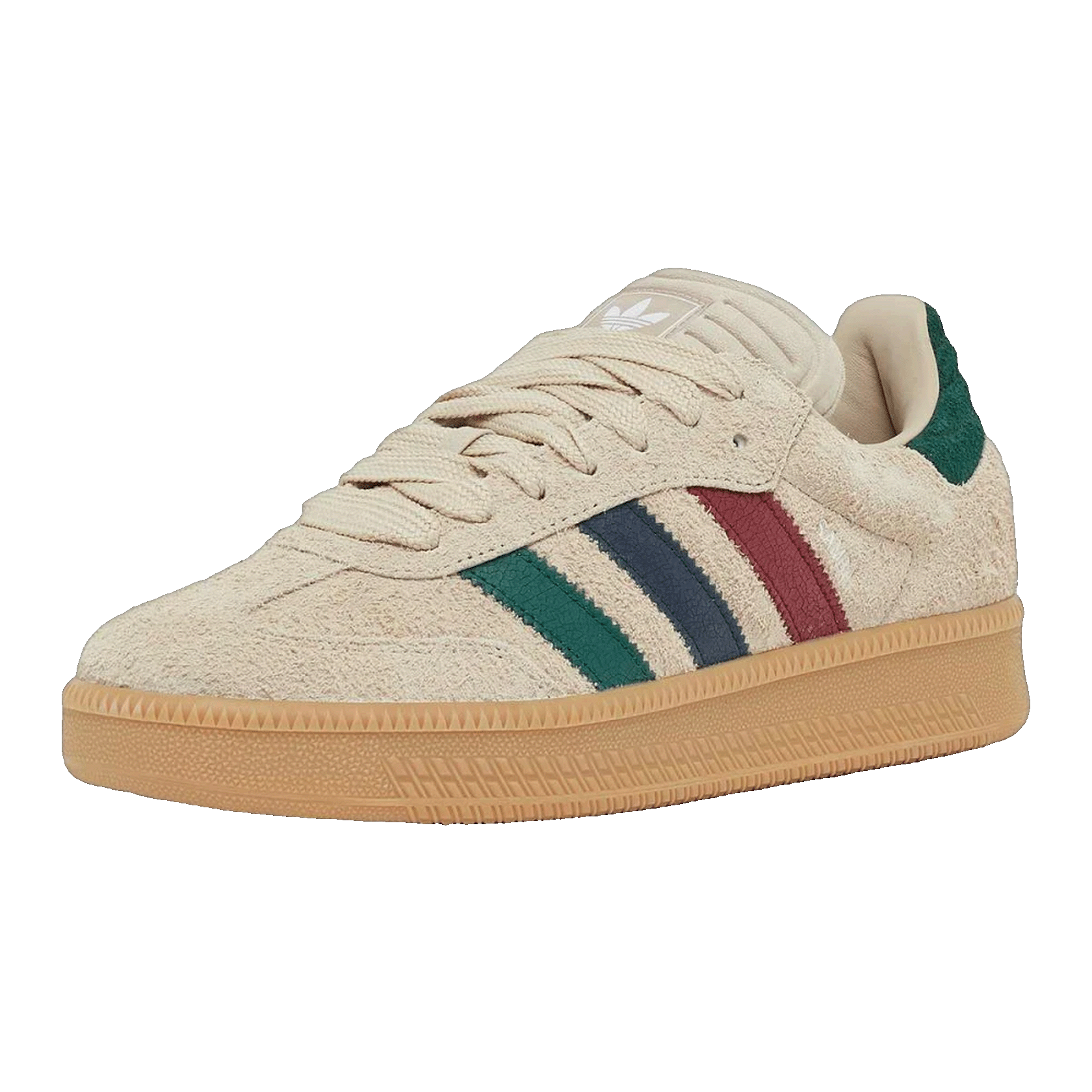 adidas Samba XLG Beige Green Burgundy Side JQ3067