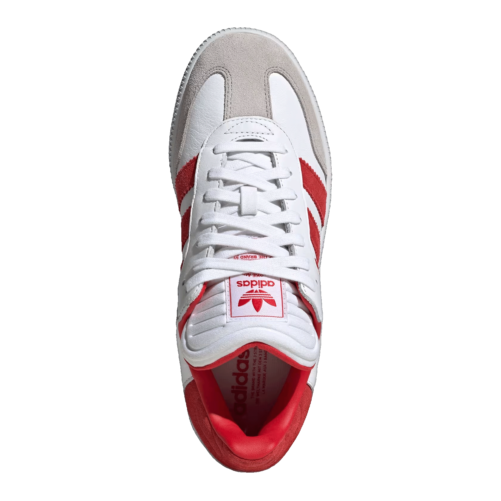 adidas Samba XLG Cloud White Better Scarlet Clear Granite Oben JI3189