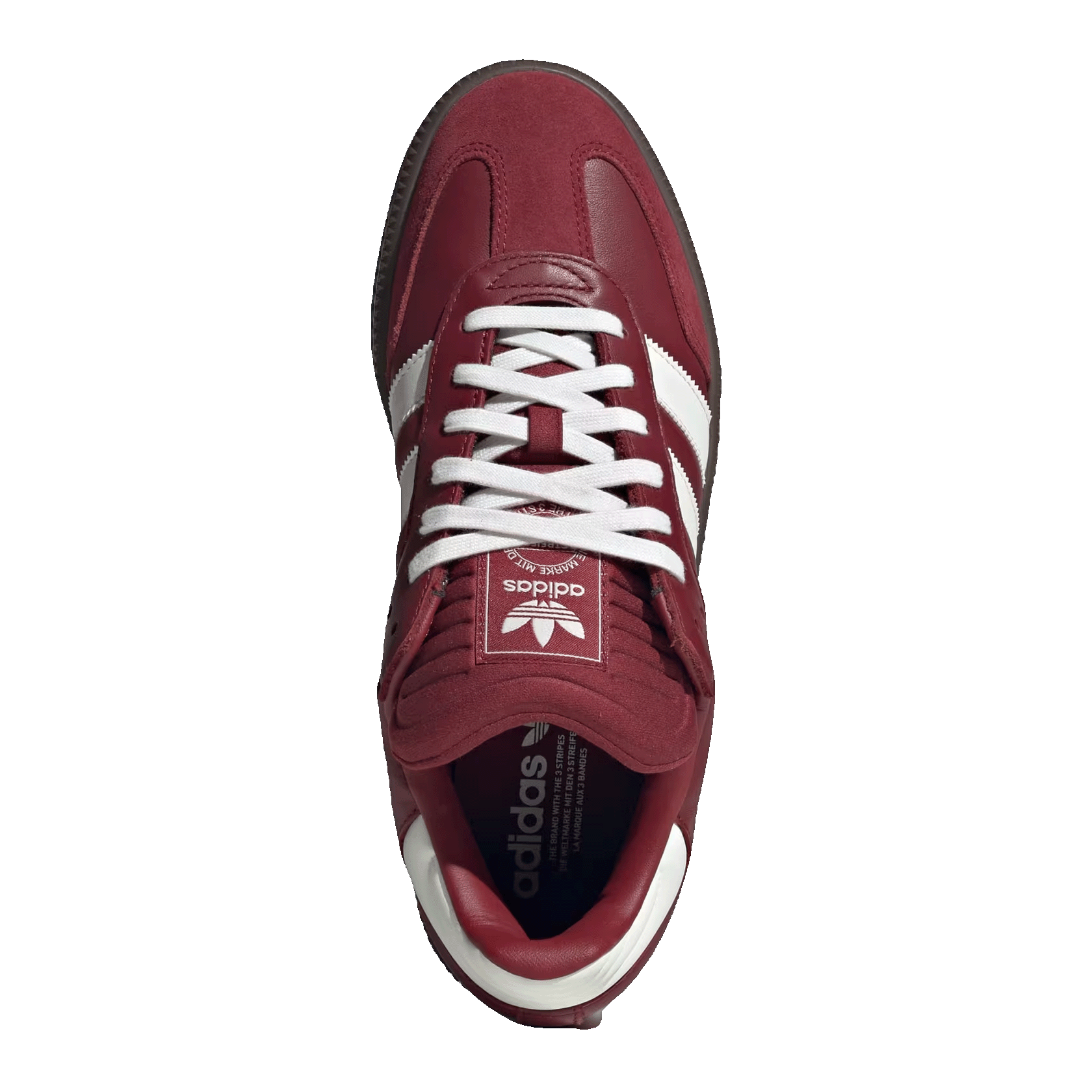 adidas Samba XLG Noble Maroon White Gum Oben JR0925