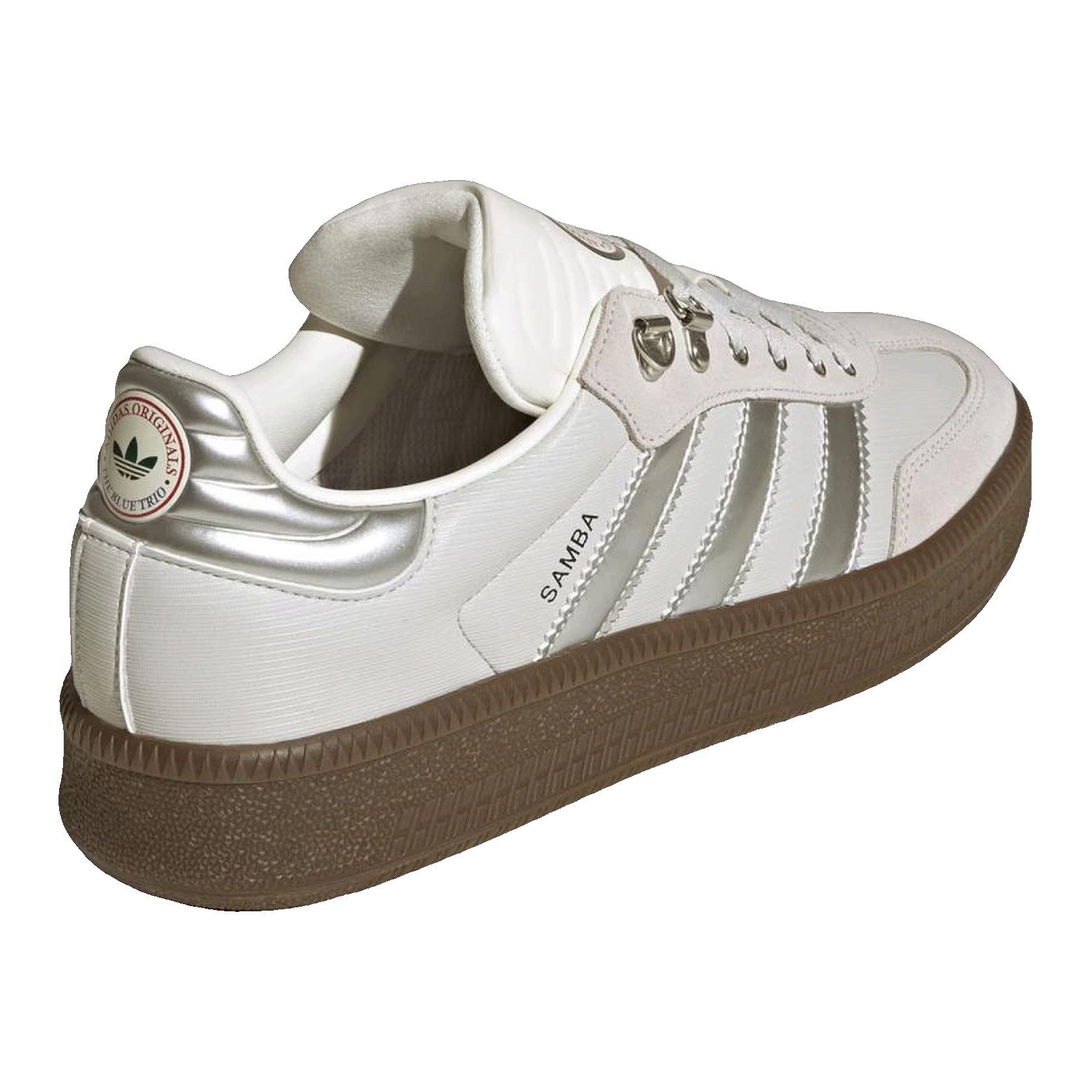 adidas Samba XLG Off White Silver Metallic Back JP5667