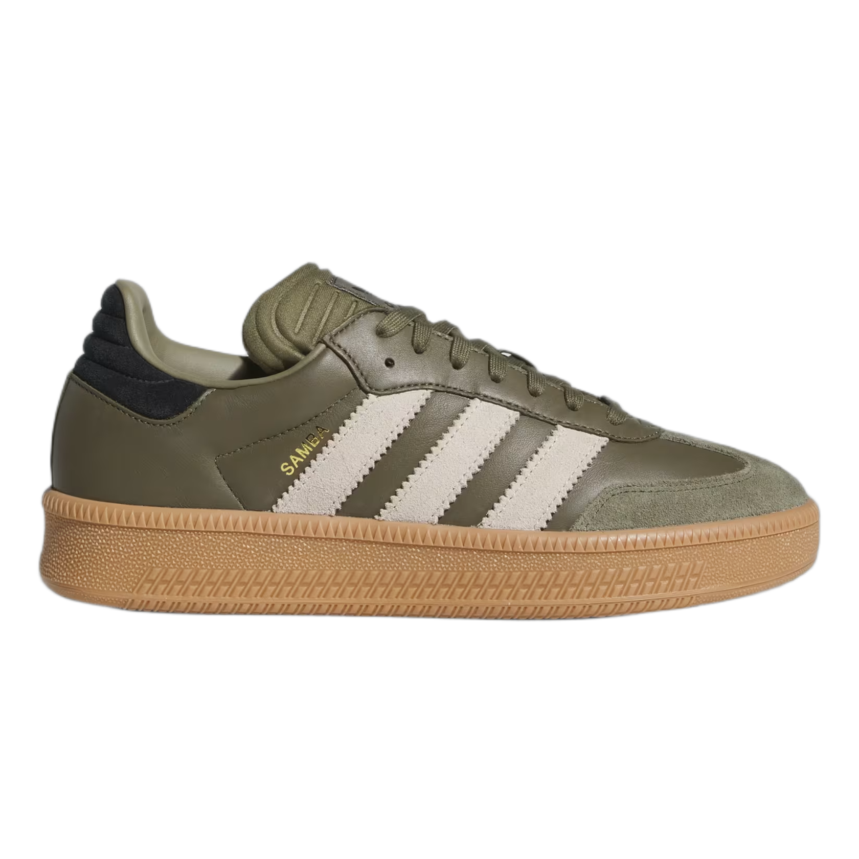 adidas Samba XLG Olive Strata Wonder Beige Gold Metallic JQ2387