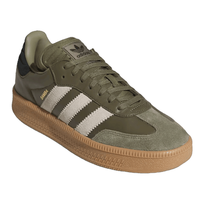 adidas Samba XLG Olive Strata Wonder Beige Gold Metallic Side JQ2387