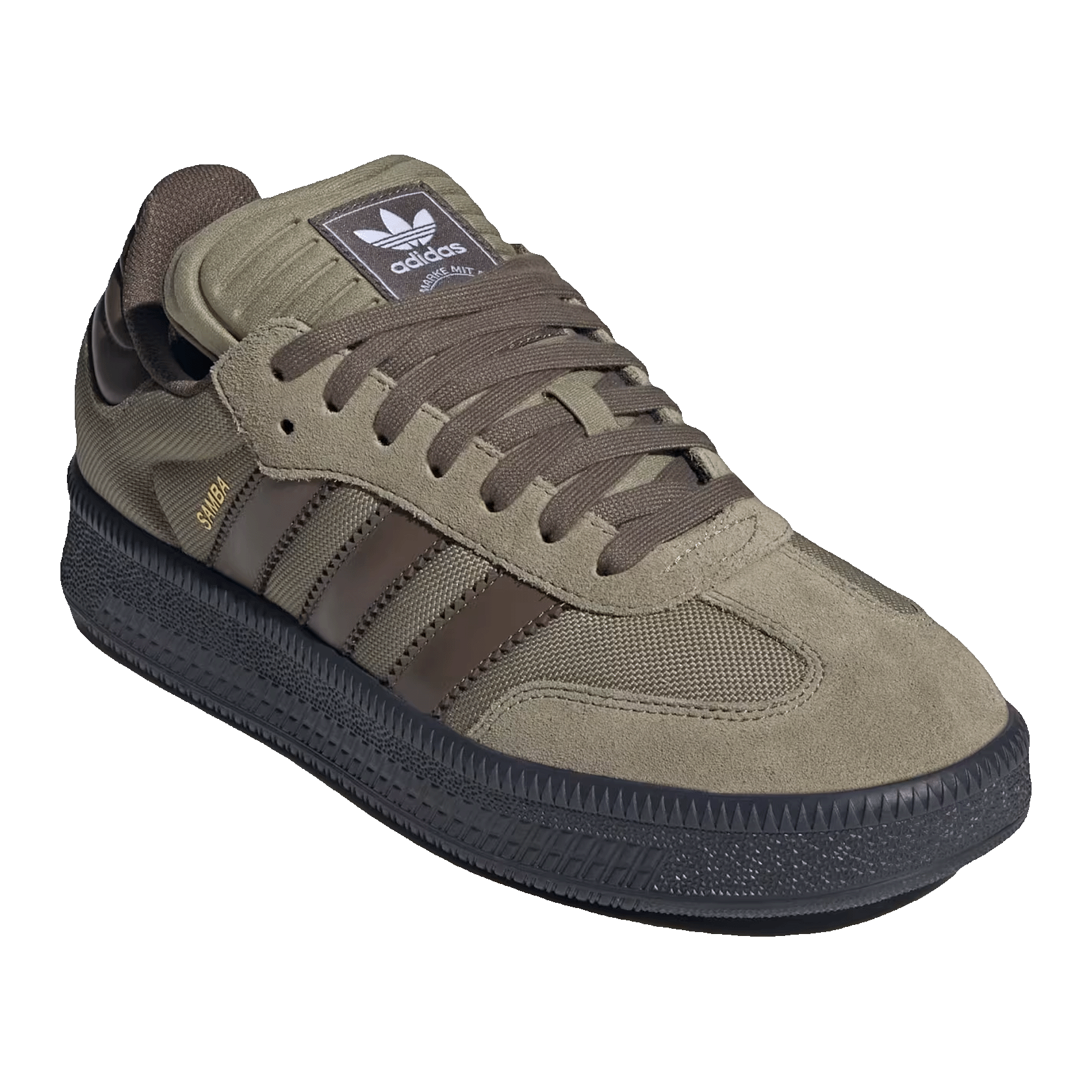 adidas Samba XLG Orbit Green Cargo Brown Side