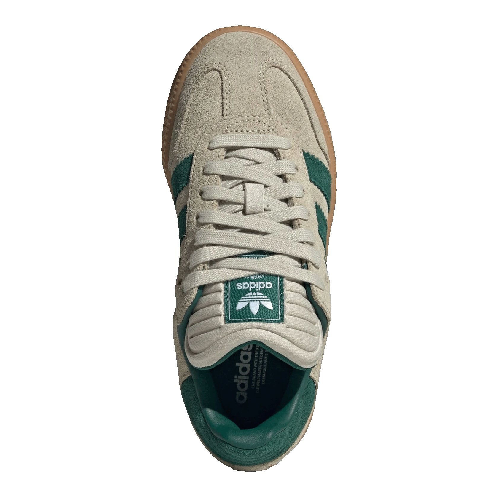 adidas Samba XLG Putty Grey Collegiate Green (GS) Oben JQ9886