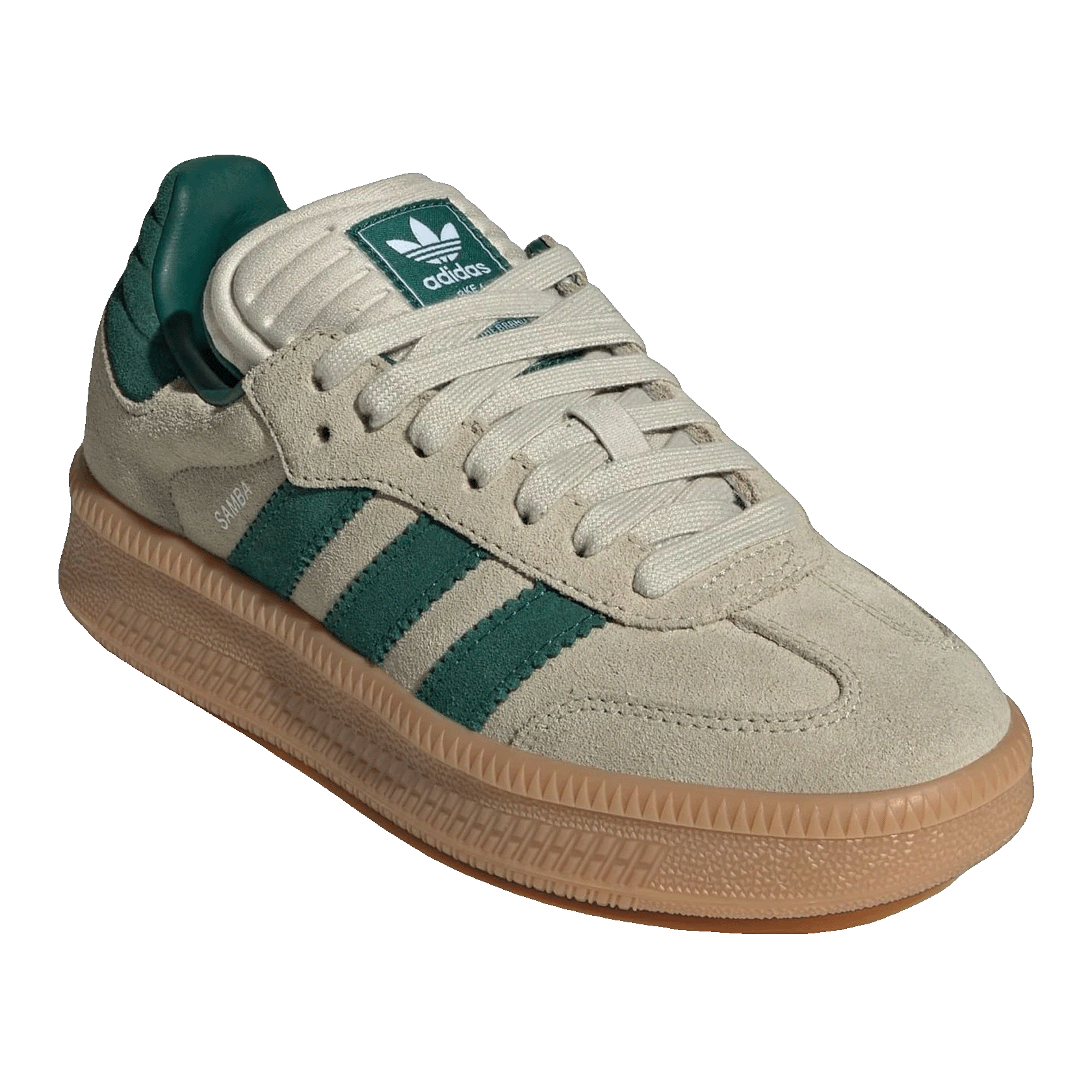 adidas Samba XLG Putty Grey Collegiate Green (GS) Side JQ9886