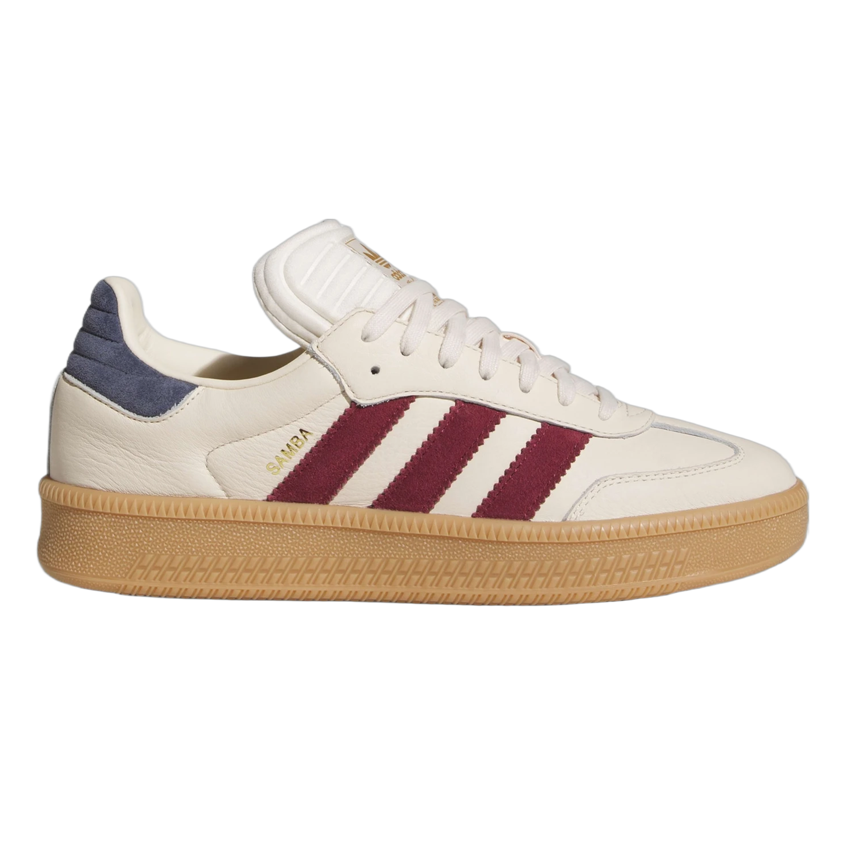 adidas Samba XLG Wonder White Shadow Red Gold Metallic JR3805