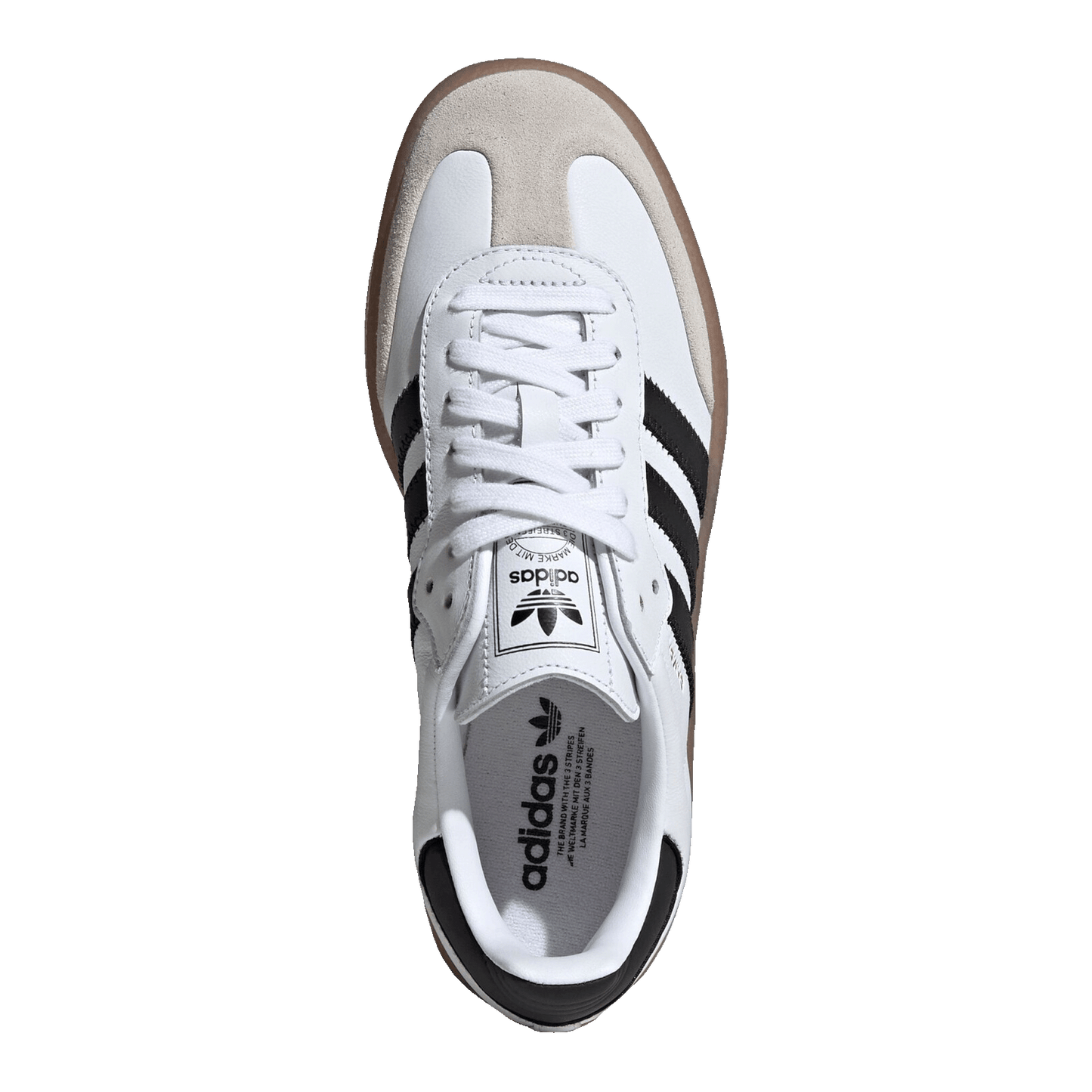 adidas Sambae Cloud White Black Gum (W) Oben JS3942