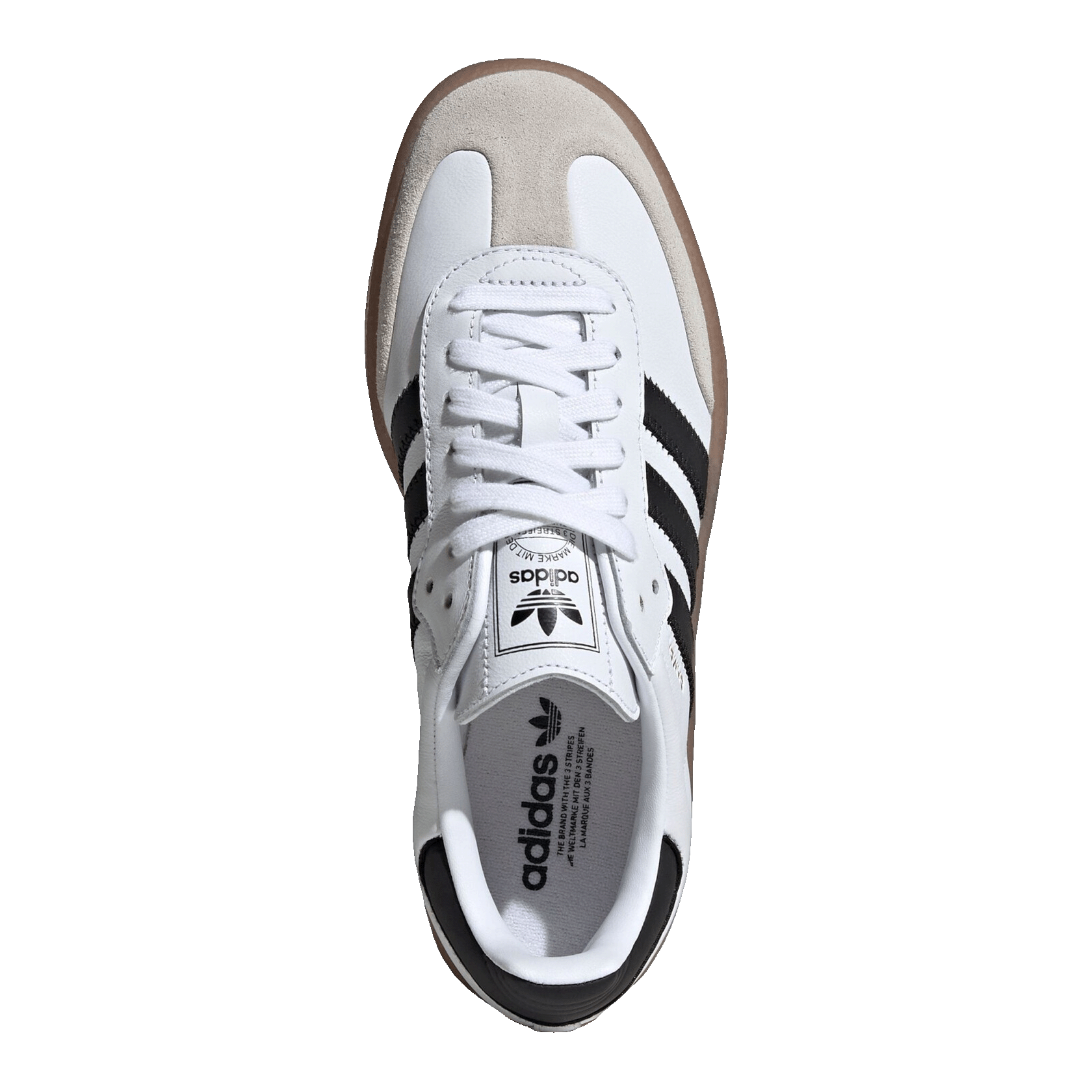 adidas Sambae Cloud White Black Gum (W) Oben JS3942