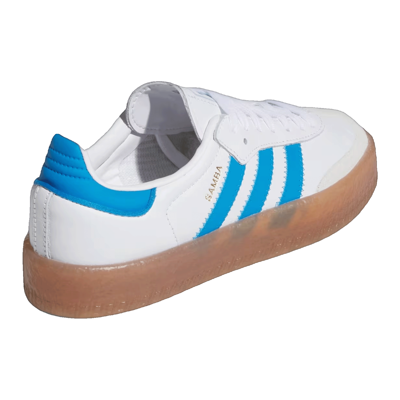 adidas Sambae Cloud White Bright Blue Gold Metallic (GS) Back JQ1236