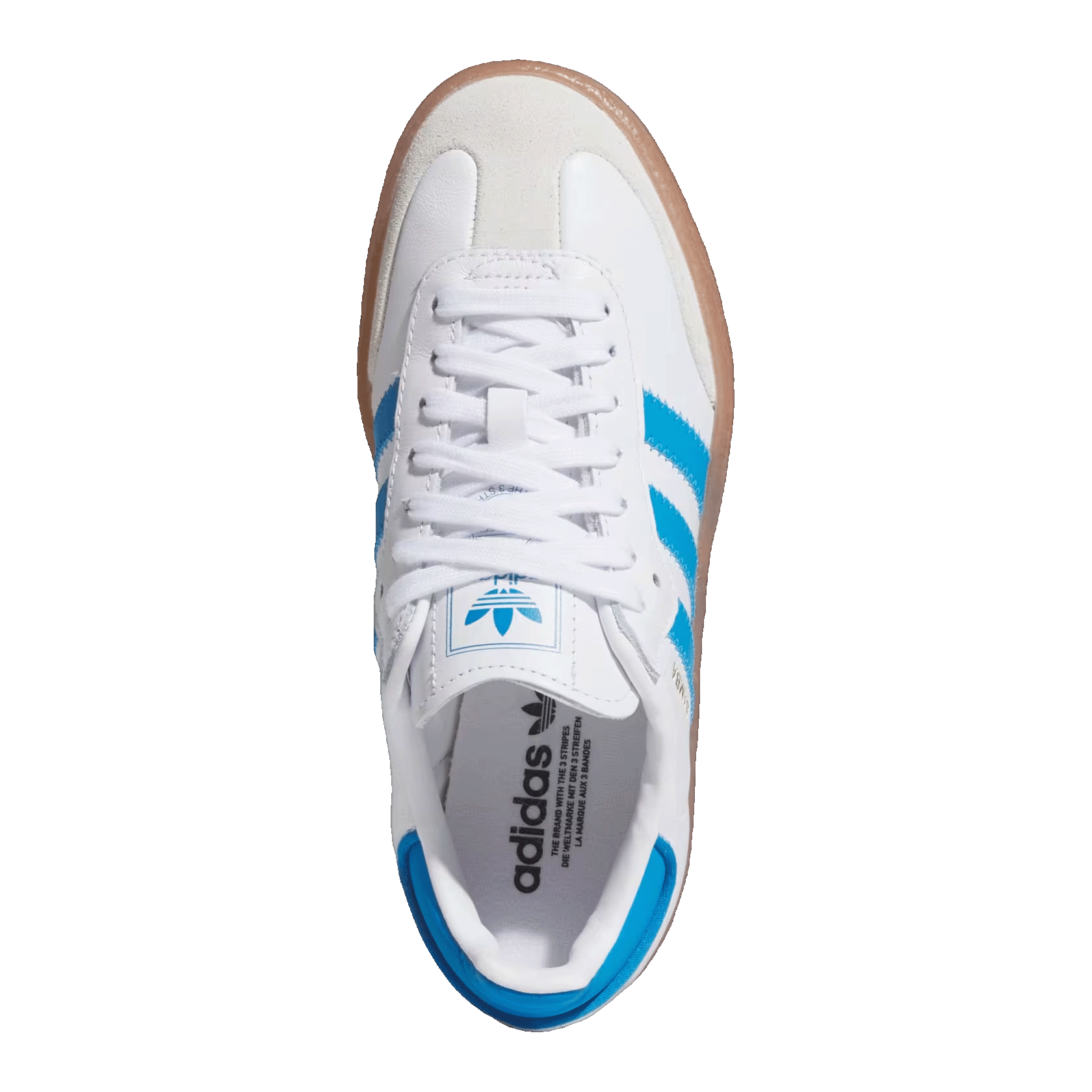 adidas Sambae Cloud White Bright Blue Gold Metallic (GS) Oben JQ1236