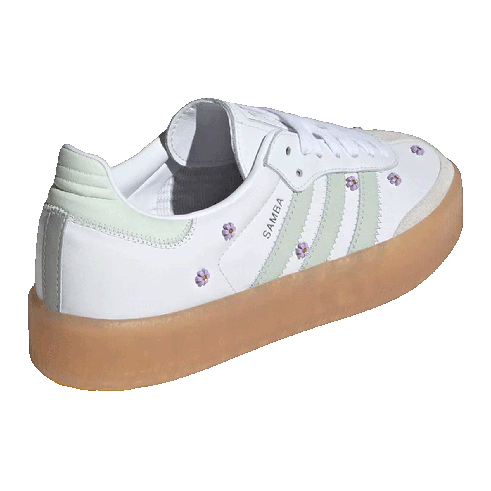 adidas Sambae Floral White Linen Green Gum (W) Back JS3954