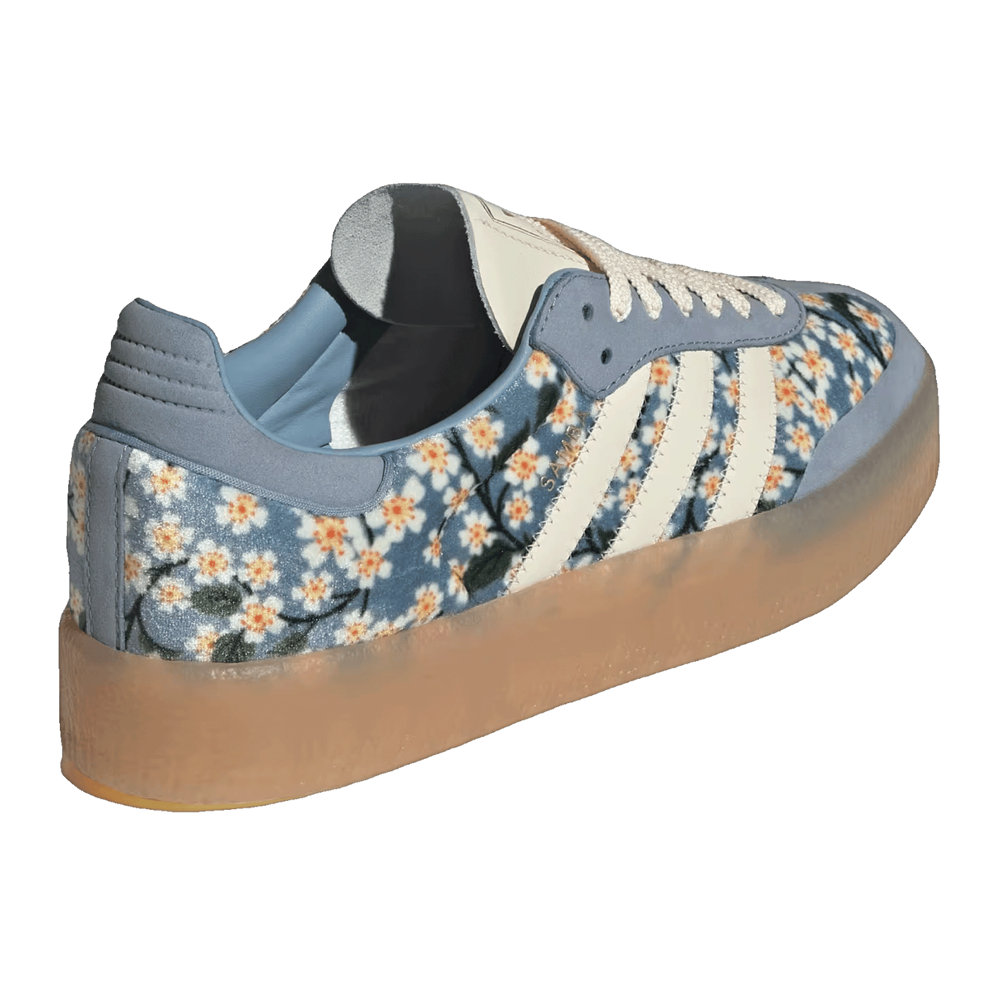 adidas Sambae Liberty London Floral Embroidery Blue Cream White (W) Back