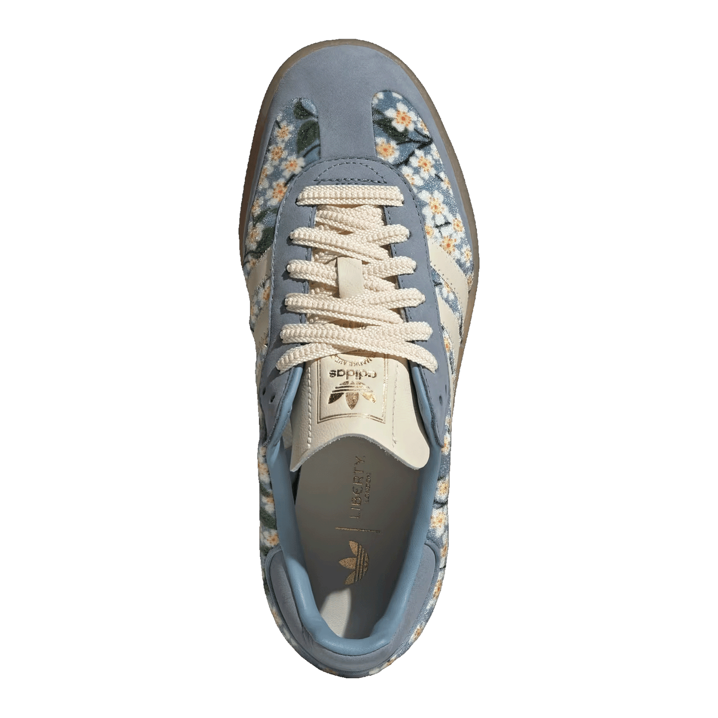 adidas Sambae Liberty London Floral Embroidery Blue Cream White (W) Oben