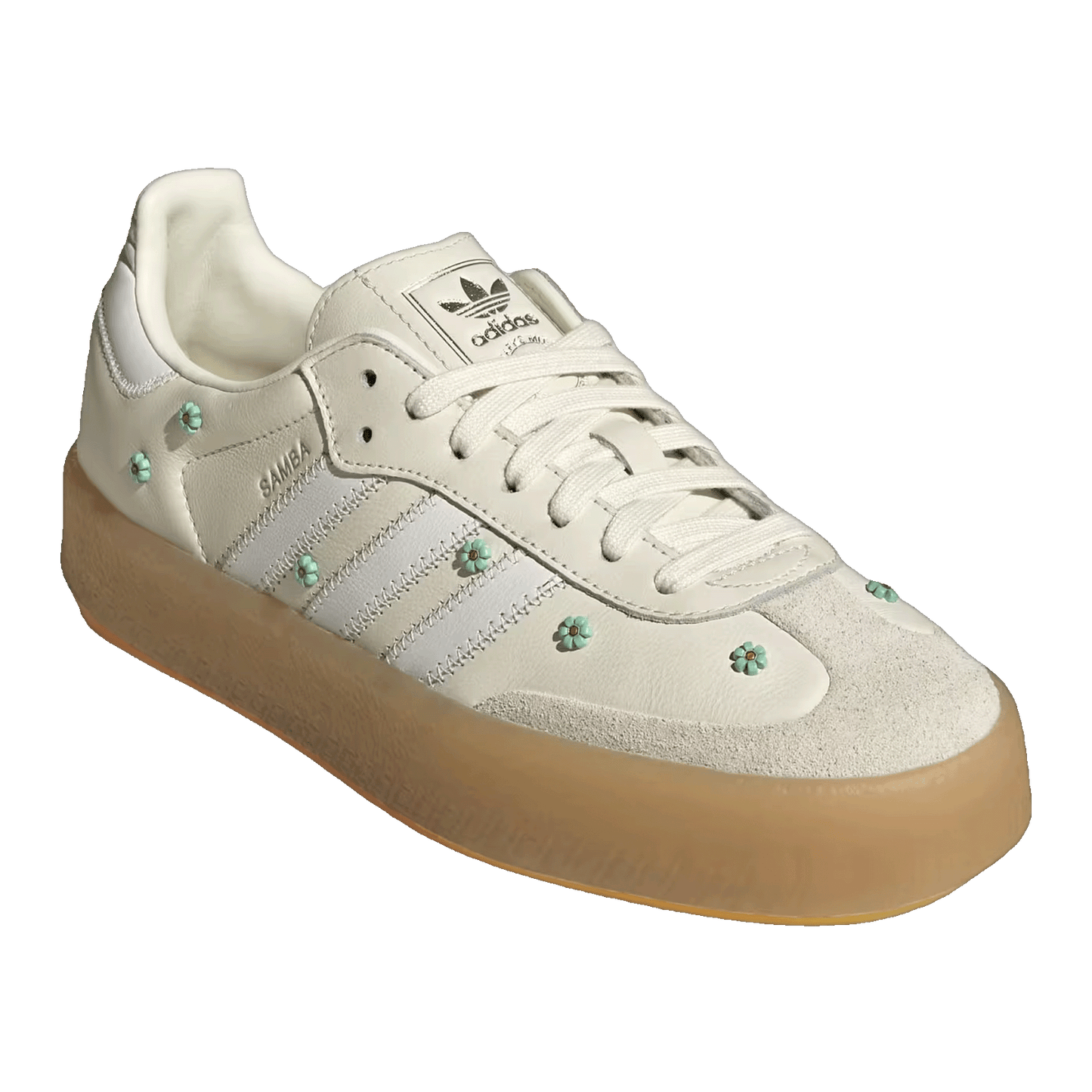 adidas Sambae Off White Cloud White Clear Mint (W) Side JS3953