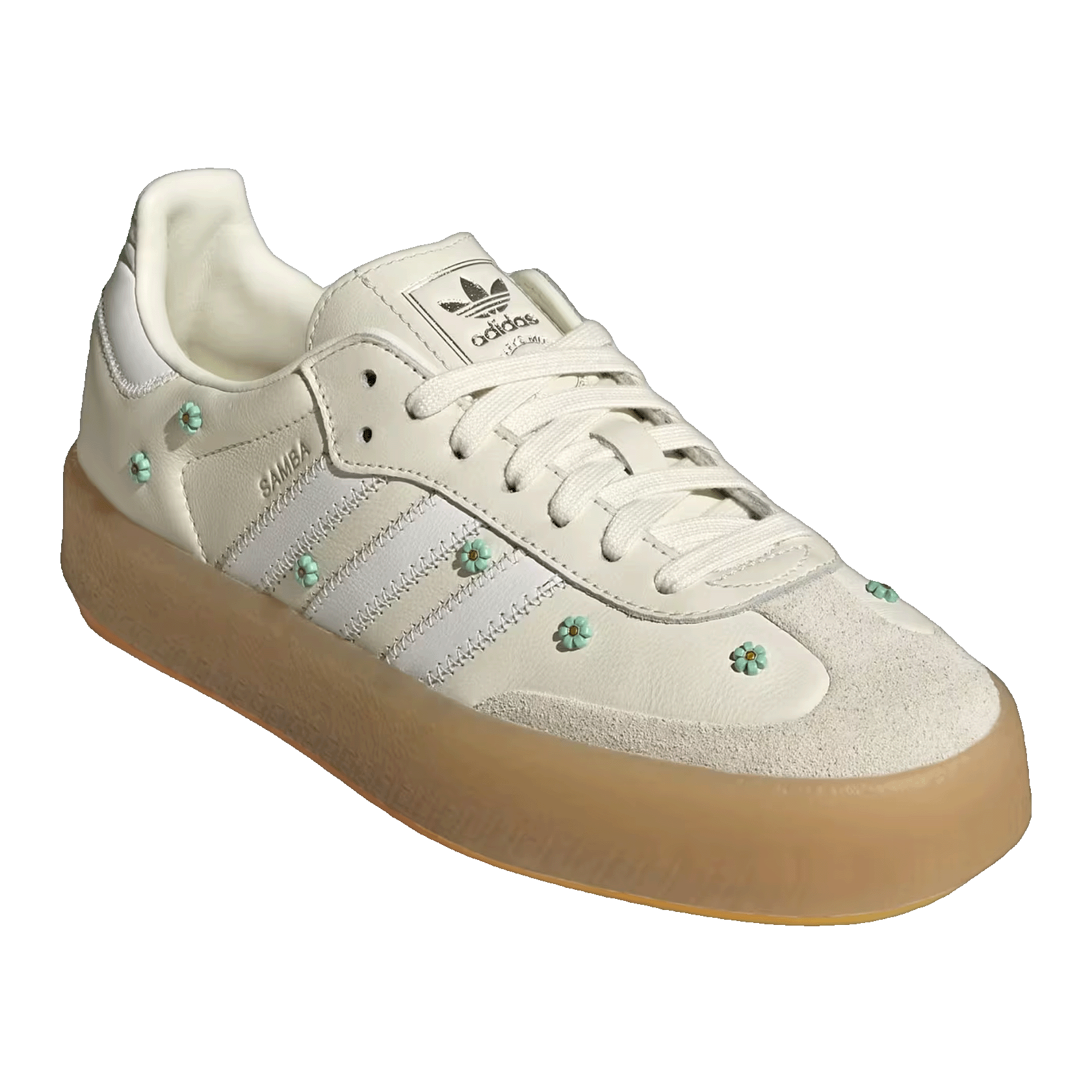 adidas Sambae Off White Cloud White Clear Mint (W) Side JS3953
