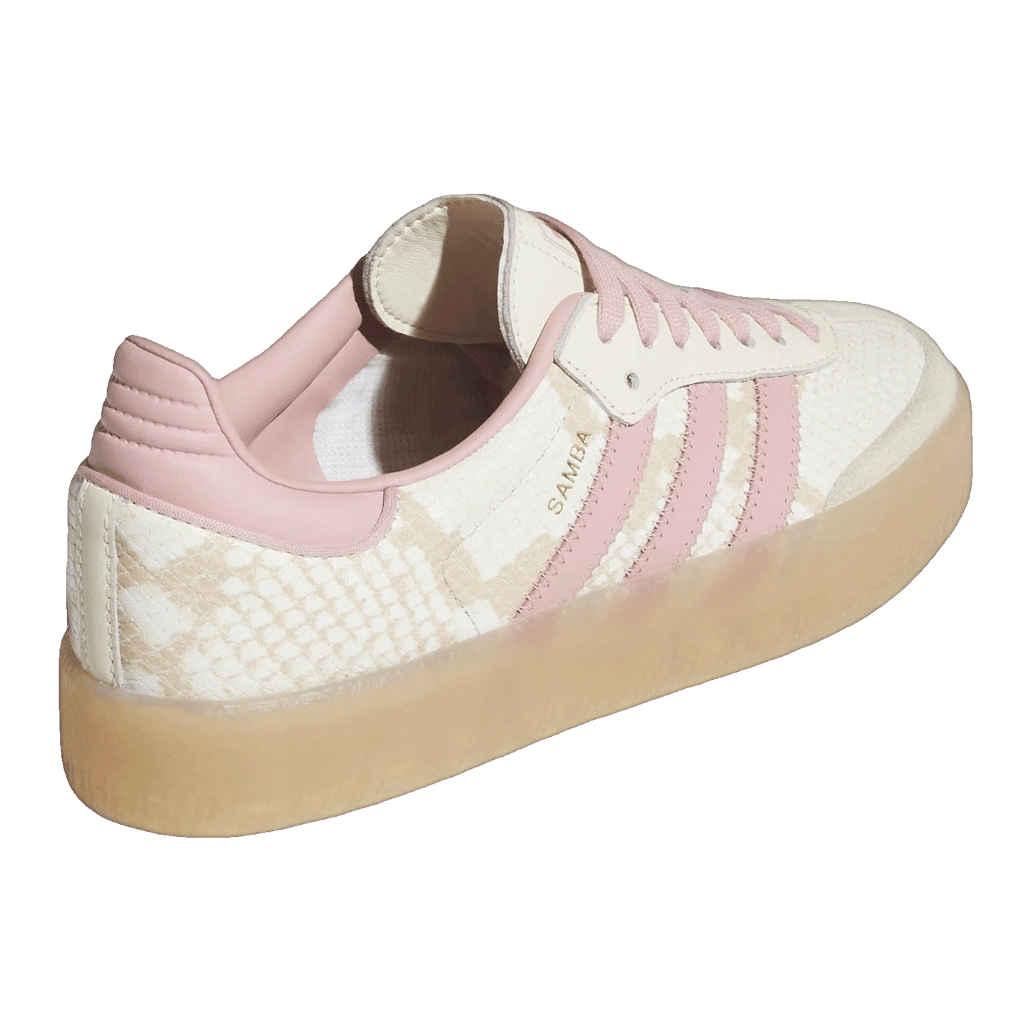 adidas Sambae Snakeskin Cream White Wonder Mauve (W) Back JR3803