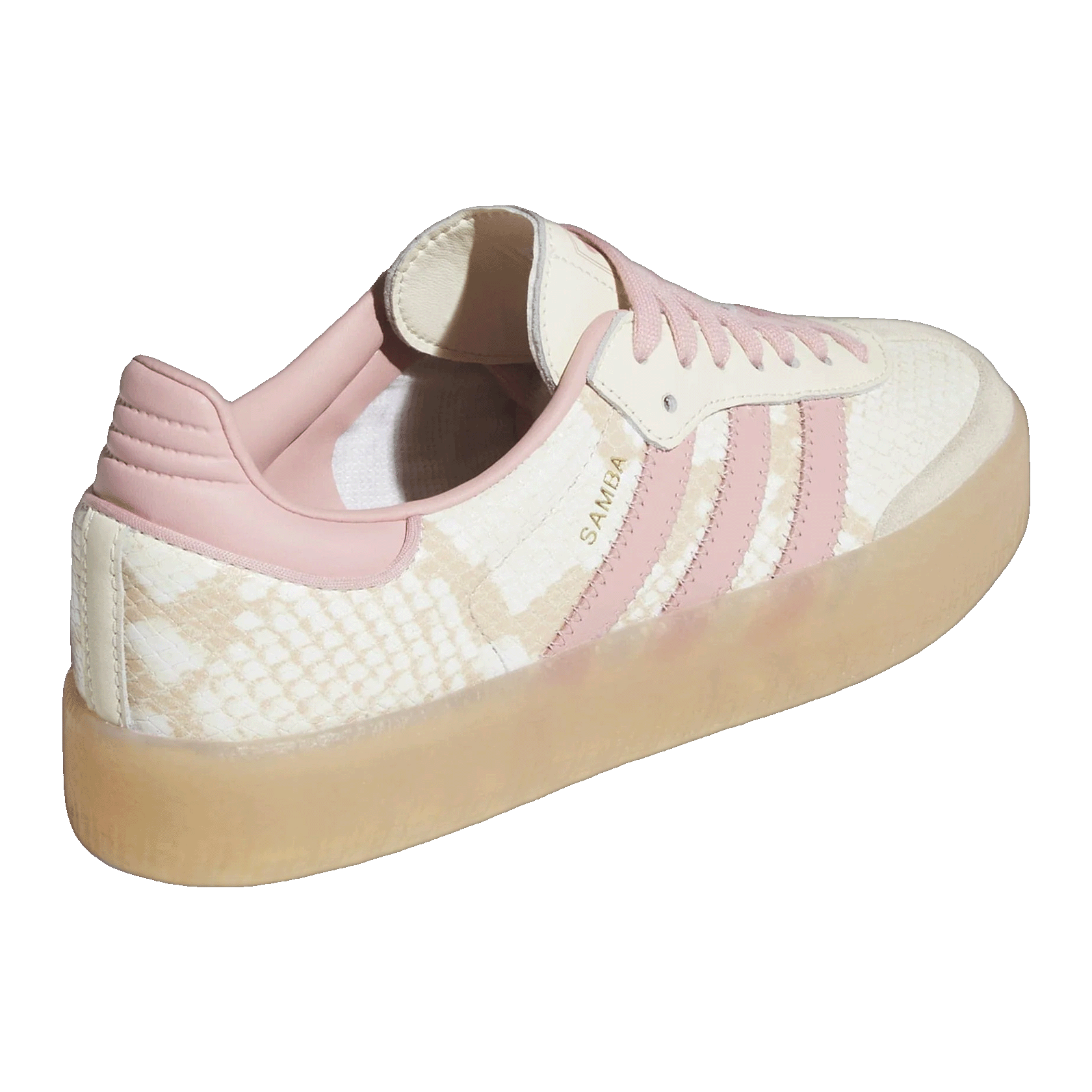 adidas Sambae Snakeskin Cream White Wonder Mauve (W) Back JR3803