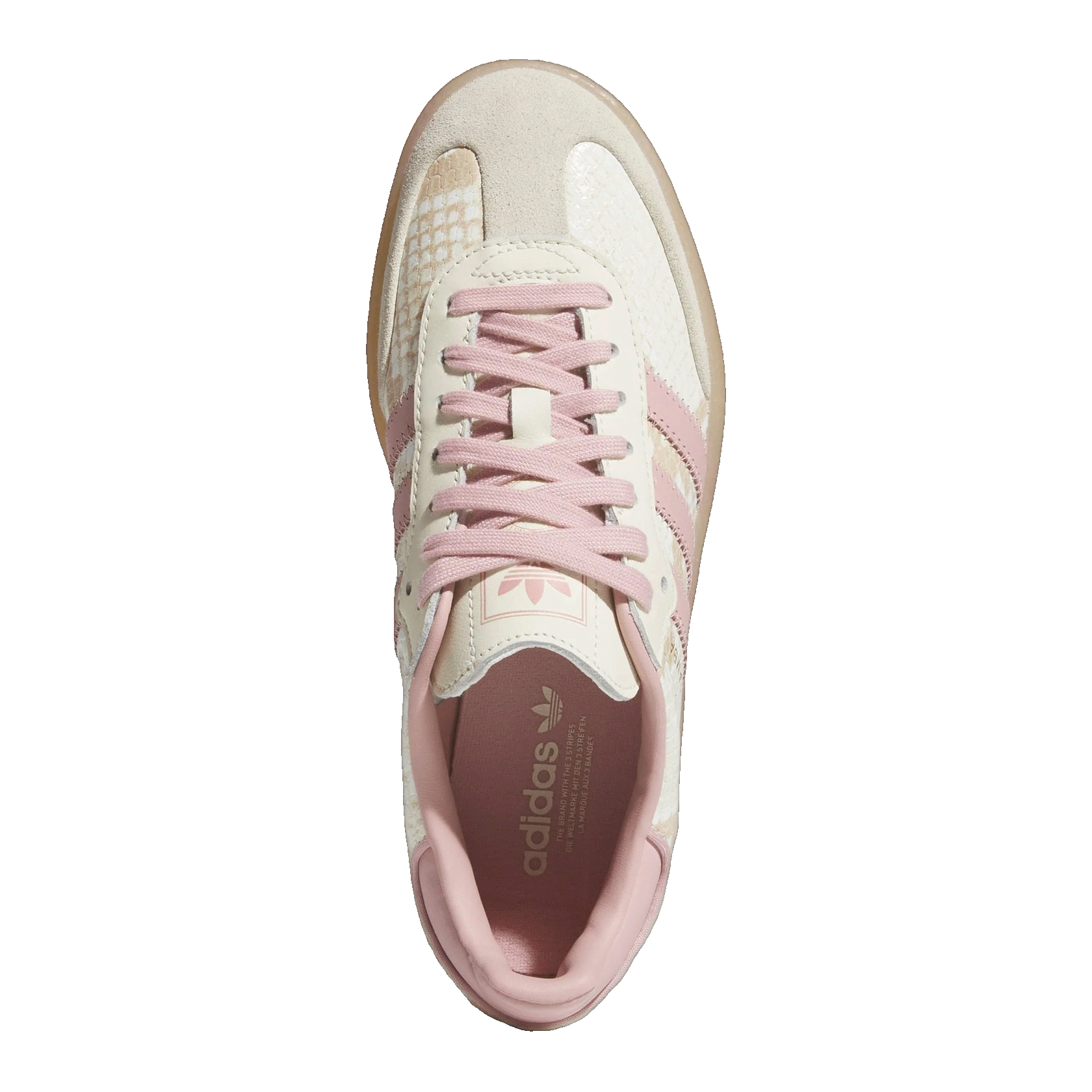 adidas Sambae Snakeskin Cream White Wonder Mauve (W) Oben JR3803