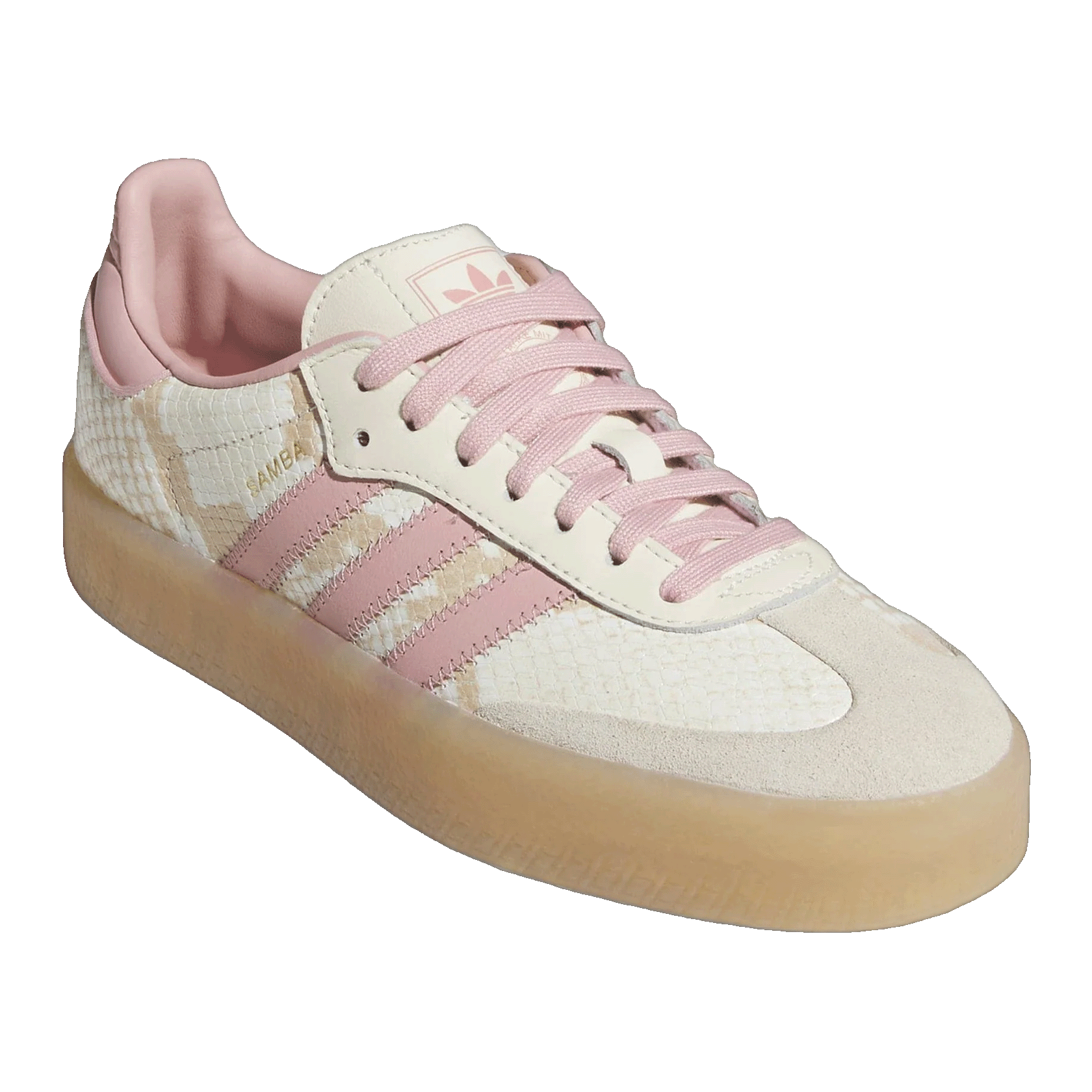 adidas Sambae Snakeskin Cream White Wonder Mauve (W) Side JR3803