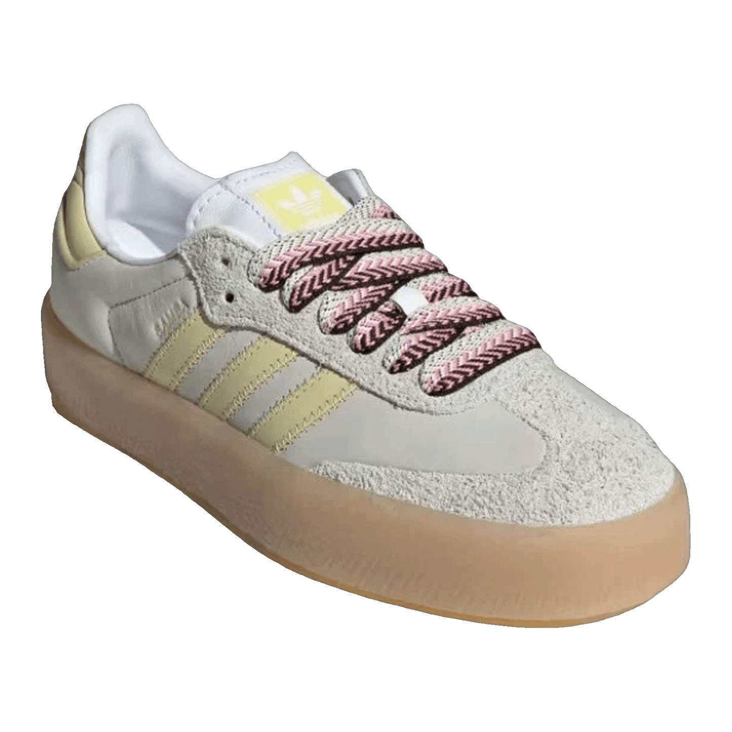 adidas Sambae White Grey Powder Yellow (W) Side JI2739