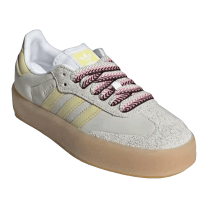 adidas Sambae White Grey Powder Yellow (W) Side JI2739