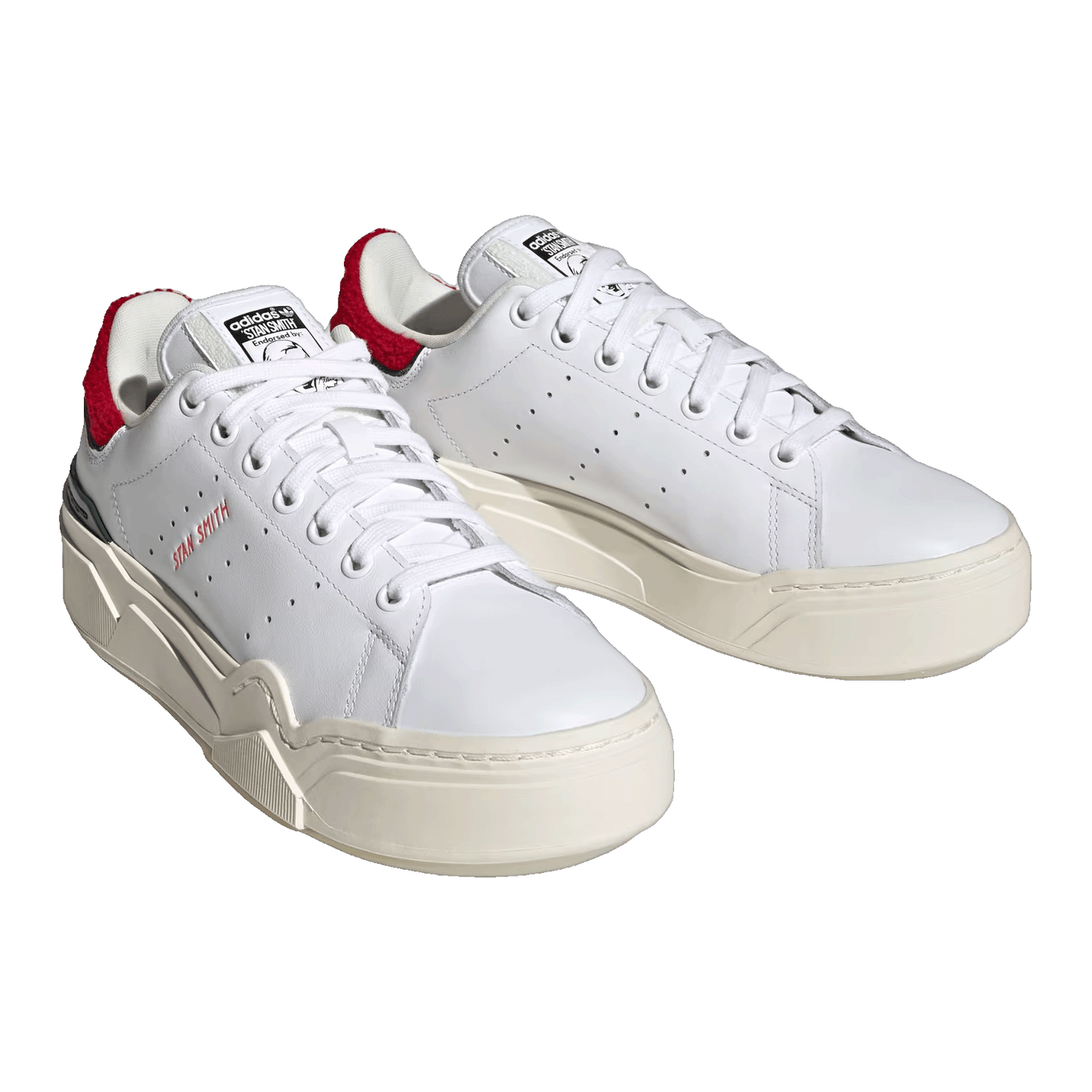 adidas Stan Smith Bonega 2B Cloud White Better Scarlet Collegiate Green (W) Side HQ9882