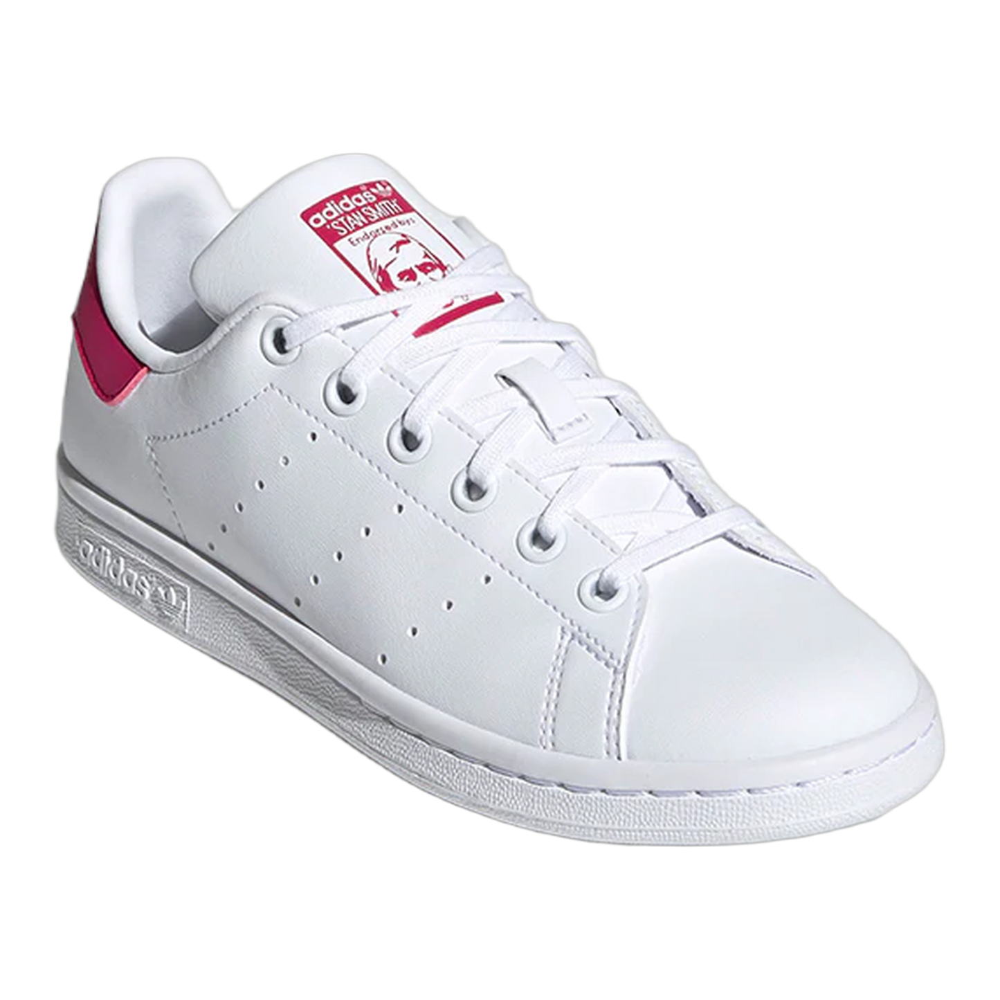 adidas Stan Smith Cloud White Bold Pink (GS) Side FX7522