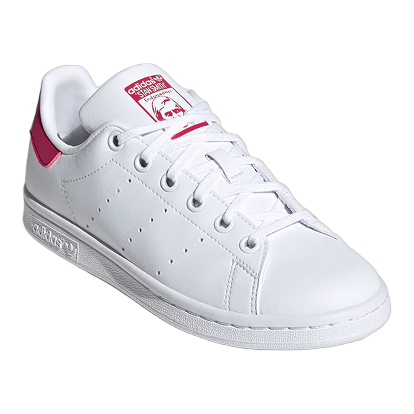 adidas Stan Smith Cloud White Bold Pink (GS) Side FX7522
