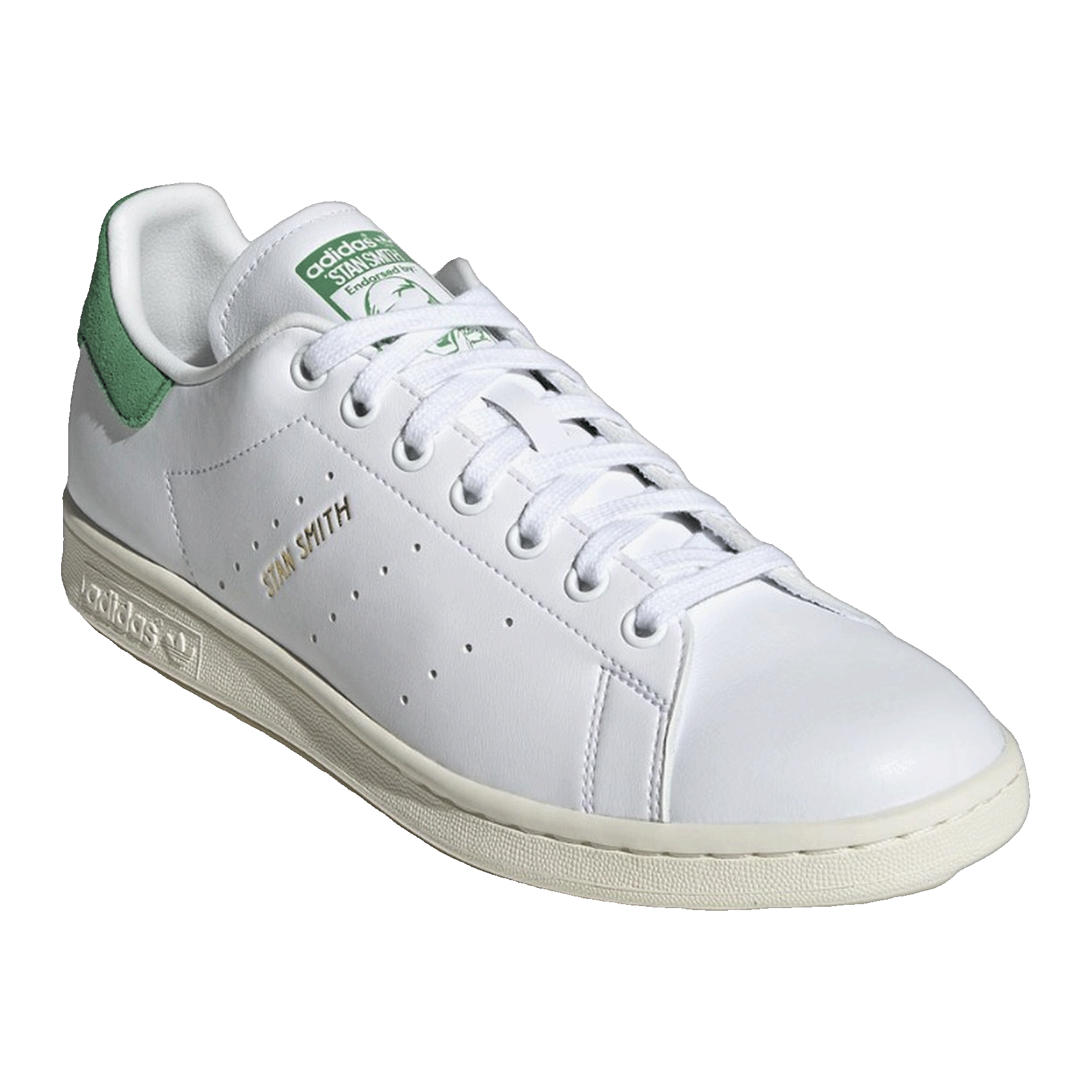 adidas Stan Smith Cloud White Green Gold Side GW1390