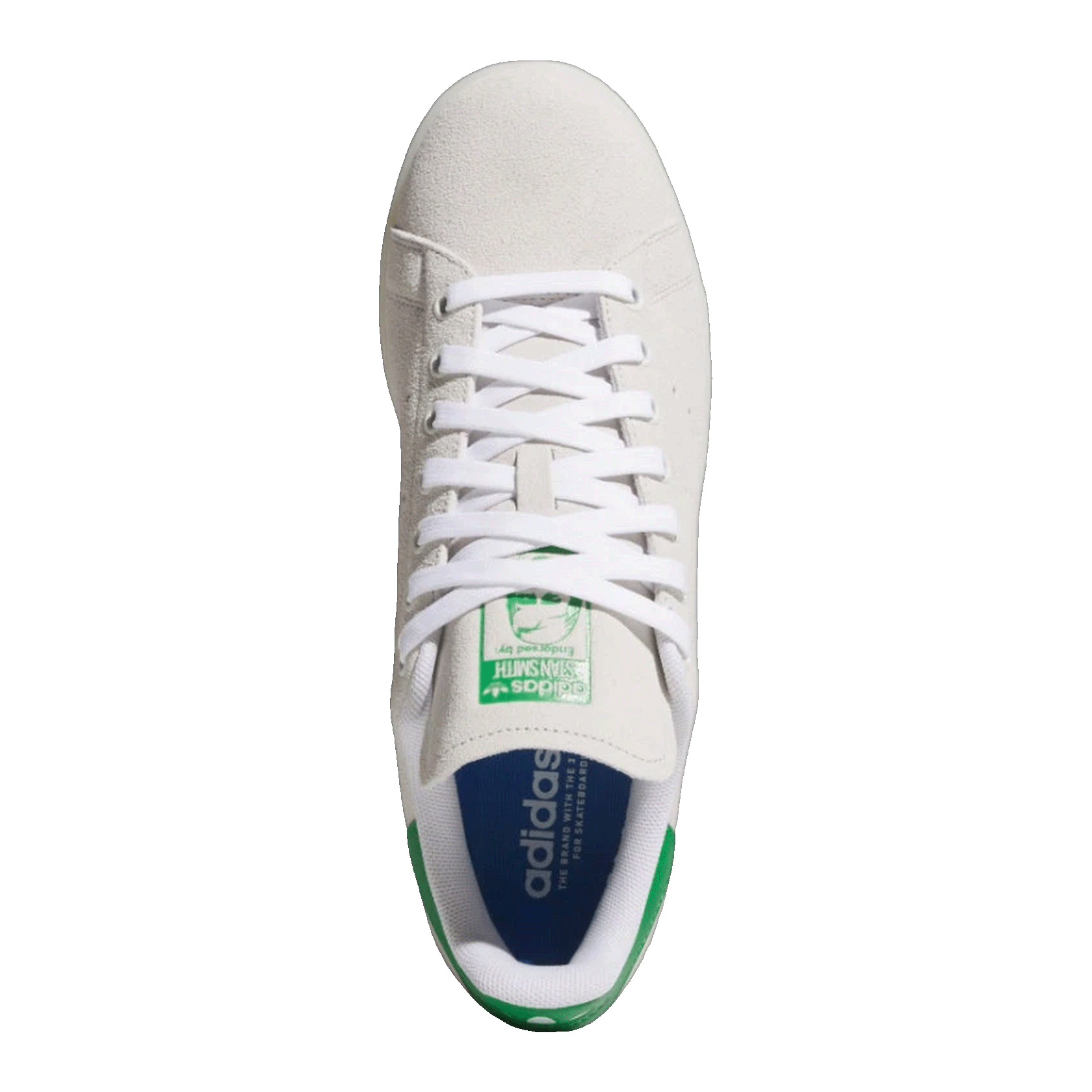 adidas Stan Smith Cloud White Green Suede Oben JH8124