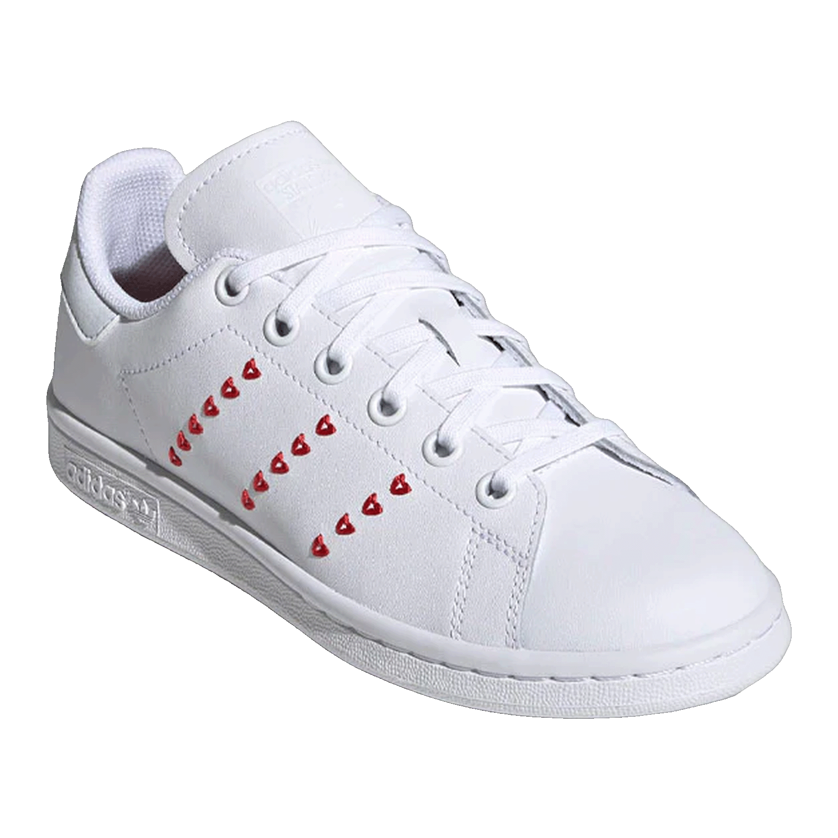 adidas Stan Smith Cloud White Lush Red (GS) Side