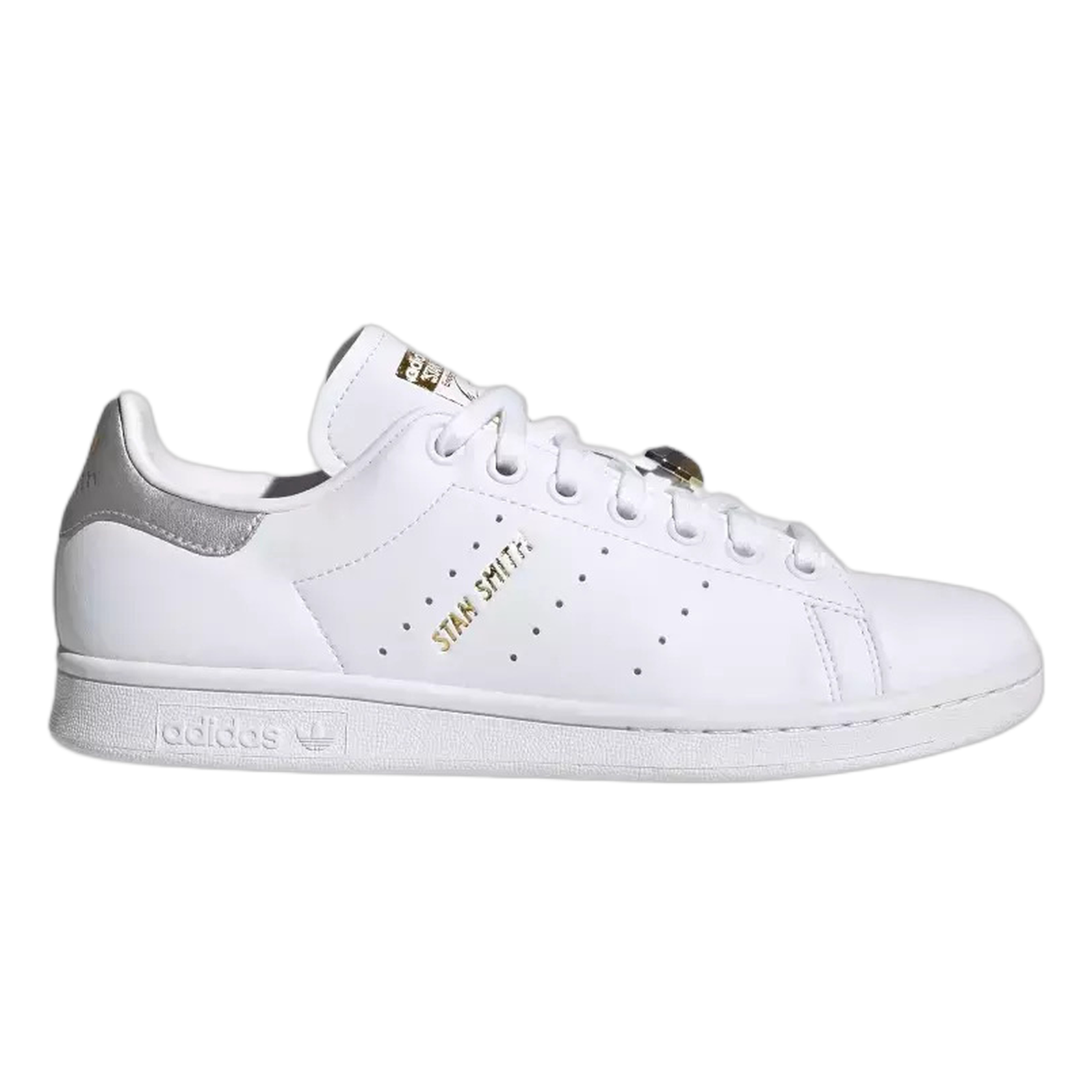 adidas Stan Smith Cloud White Silver Metallic Gold Metallic (W) HQ4243