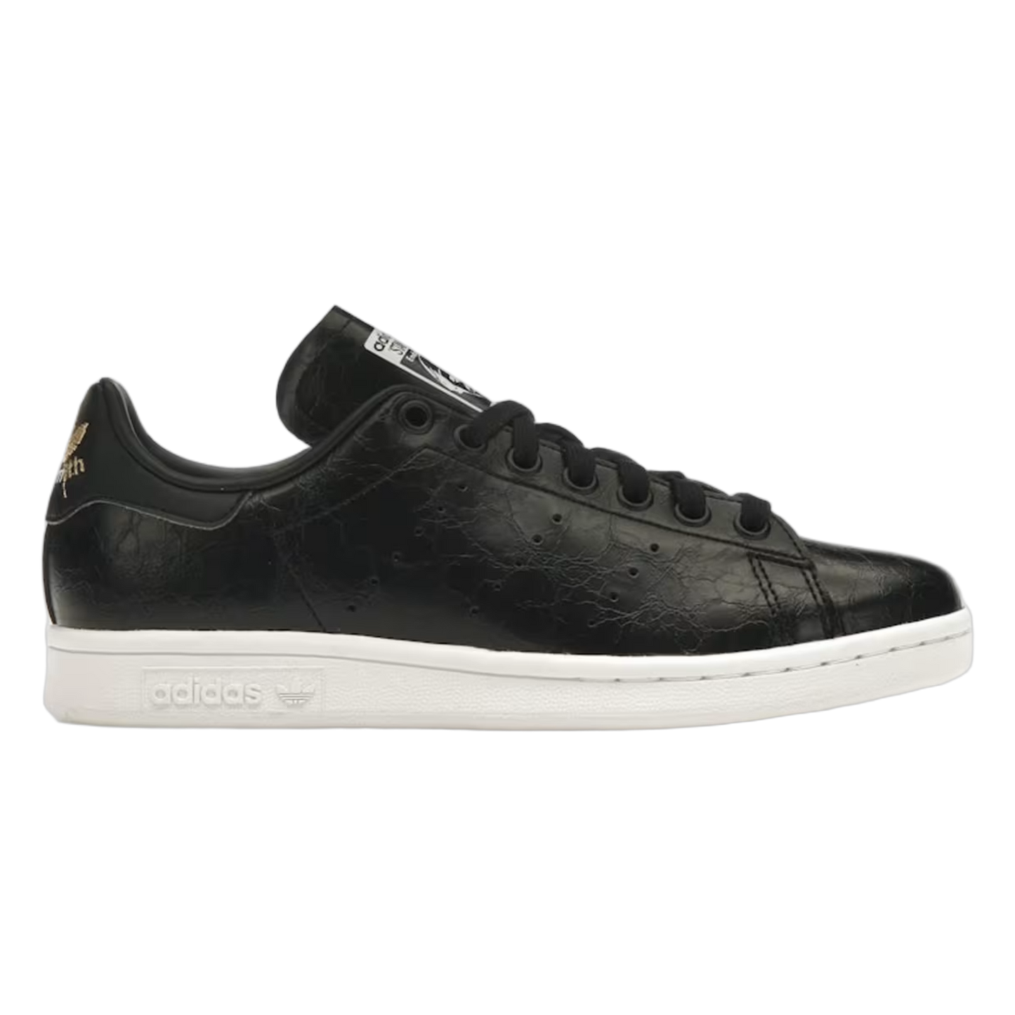adidas Stan Smith Cracked Leather Black Gold (W) GY5906