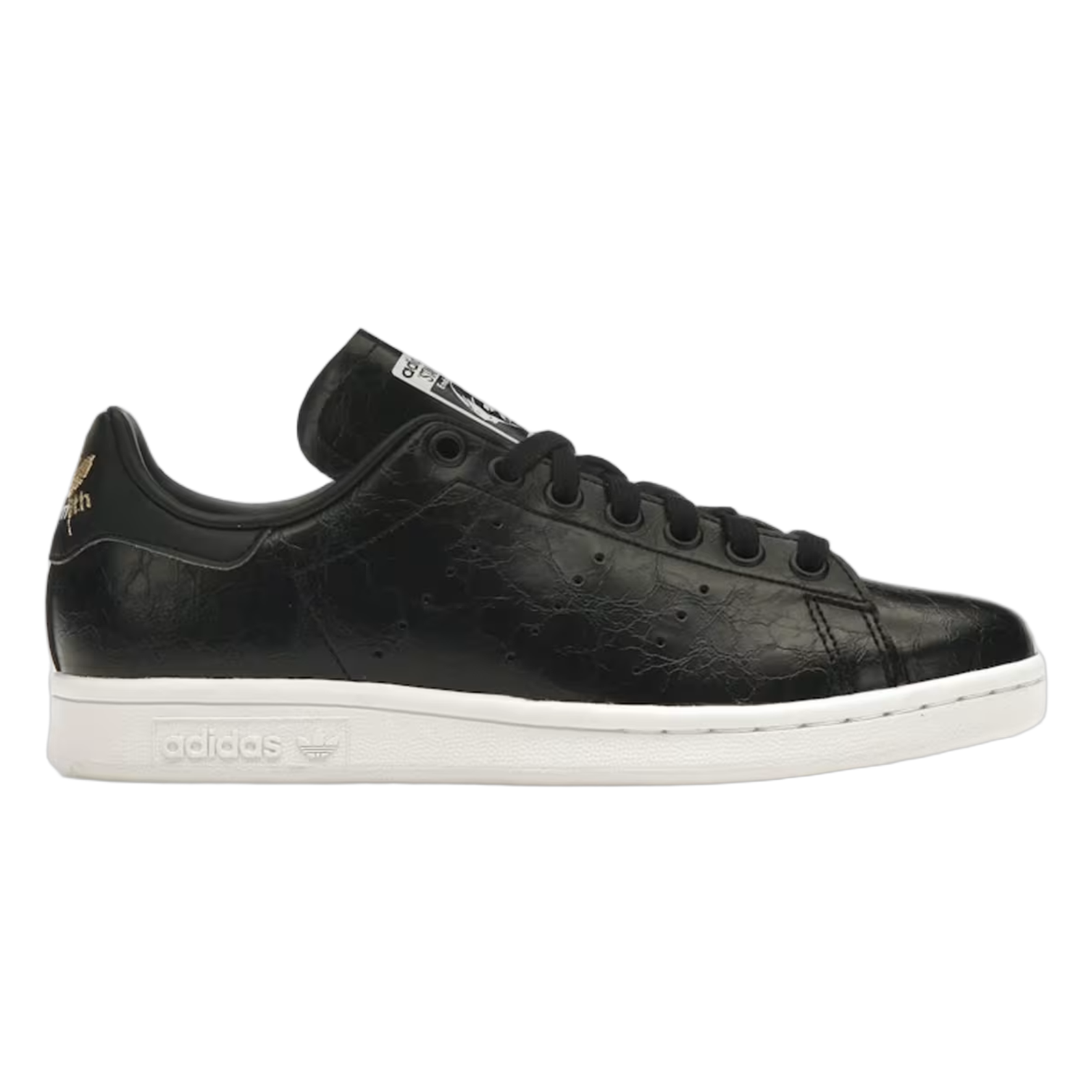 adidas Stan Smith Cracked Leather Black Gold (W) GY5906