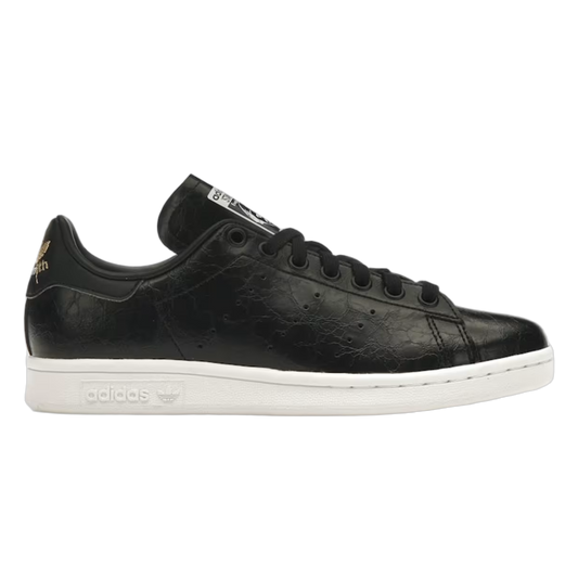 adidas Stan Smith Cracked Leather Black Gold (W) GY5906